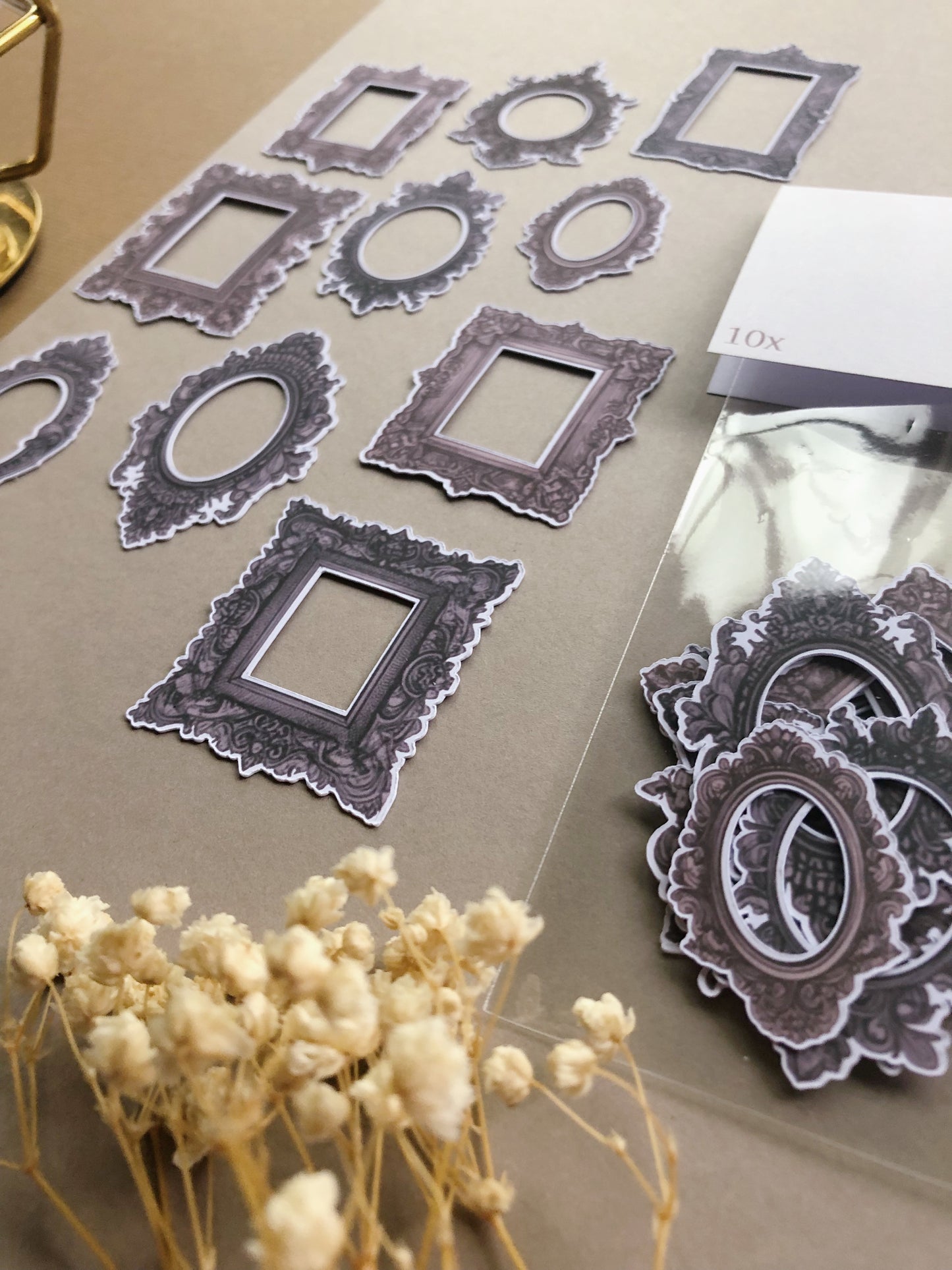 "Romantic Frames" 10 Pcs Die Cut Sticker Pack