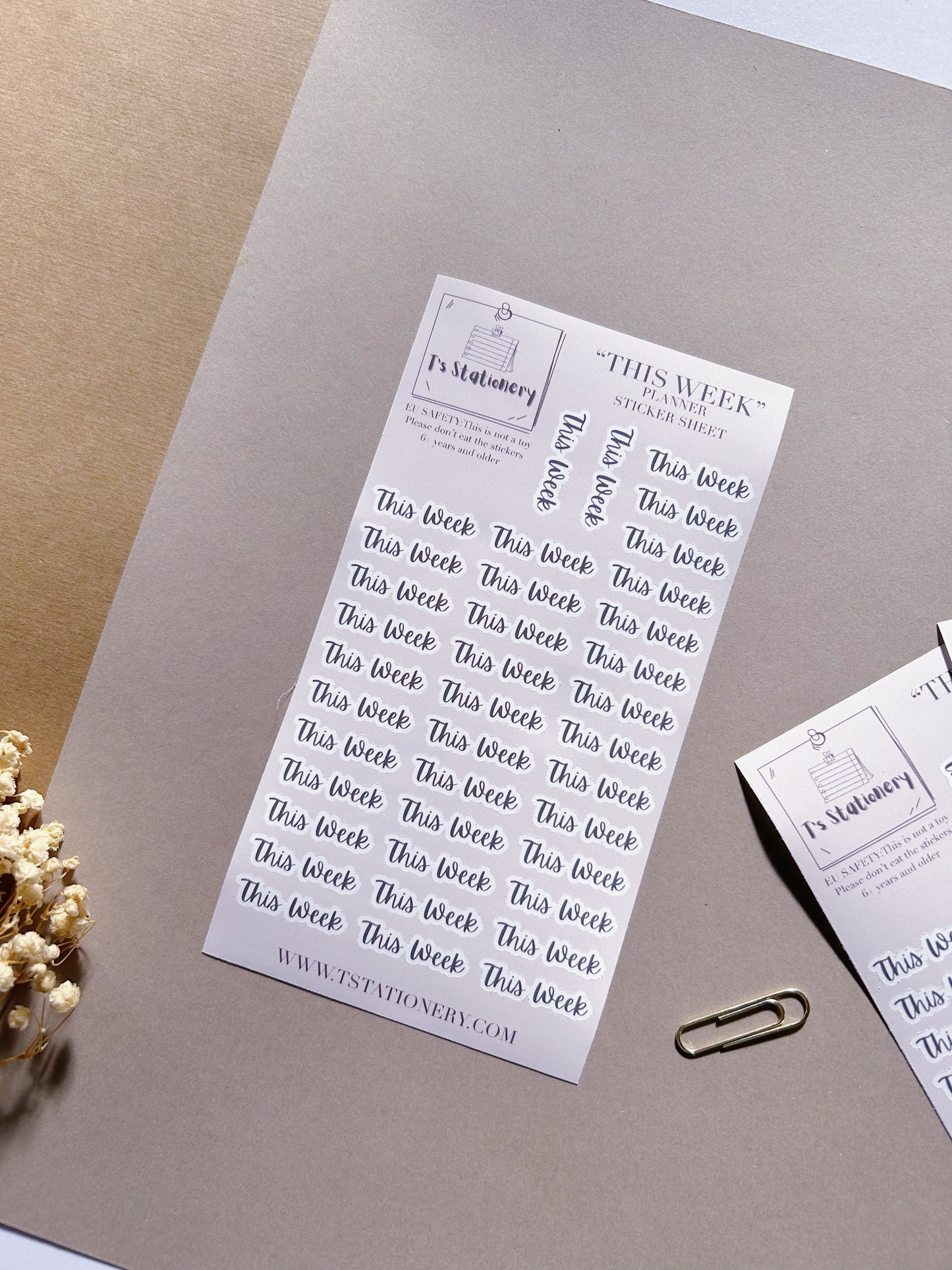 "This Week" Sticker Sheet