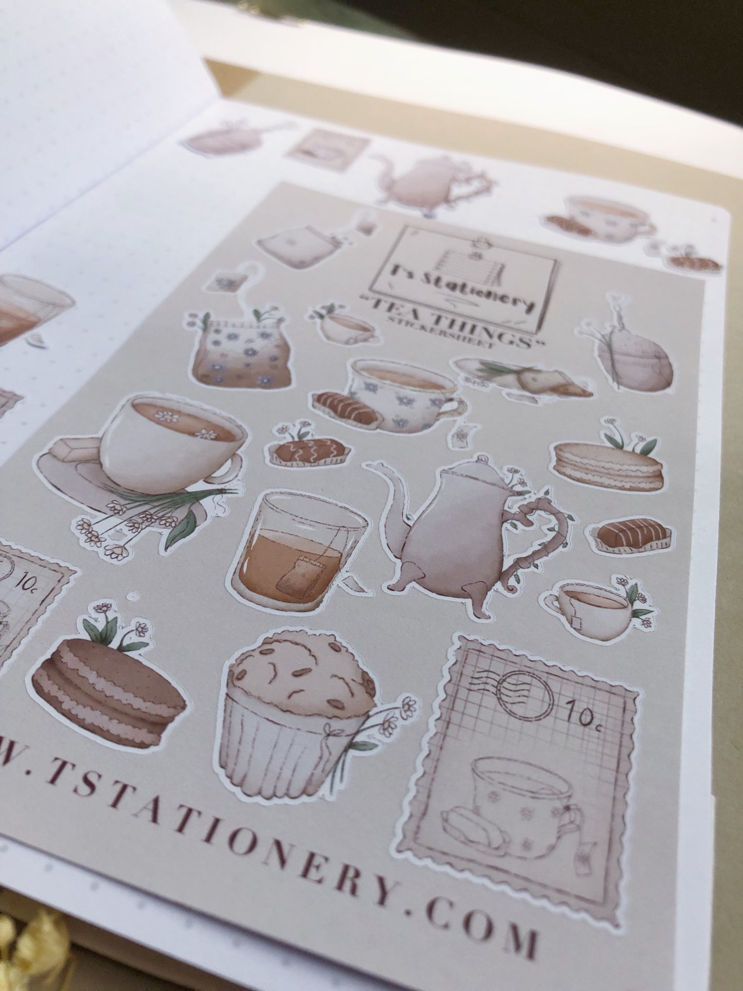 "Tea Things"  Sticker Sheet