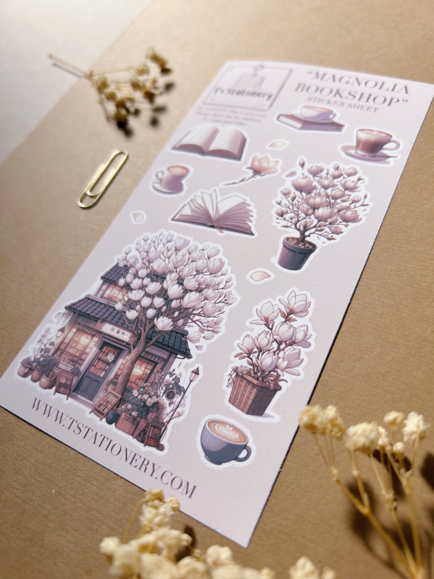 "Magnolia Bookshop"  Sticker Sheet