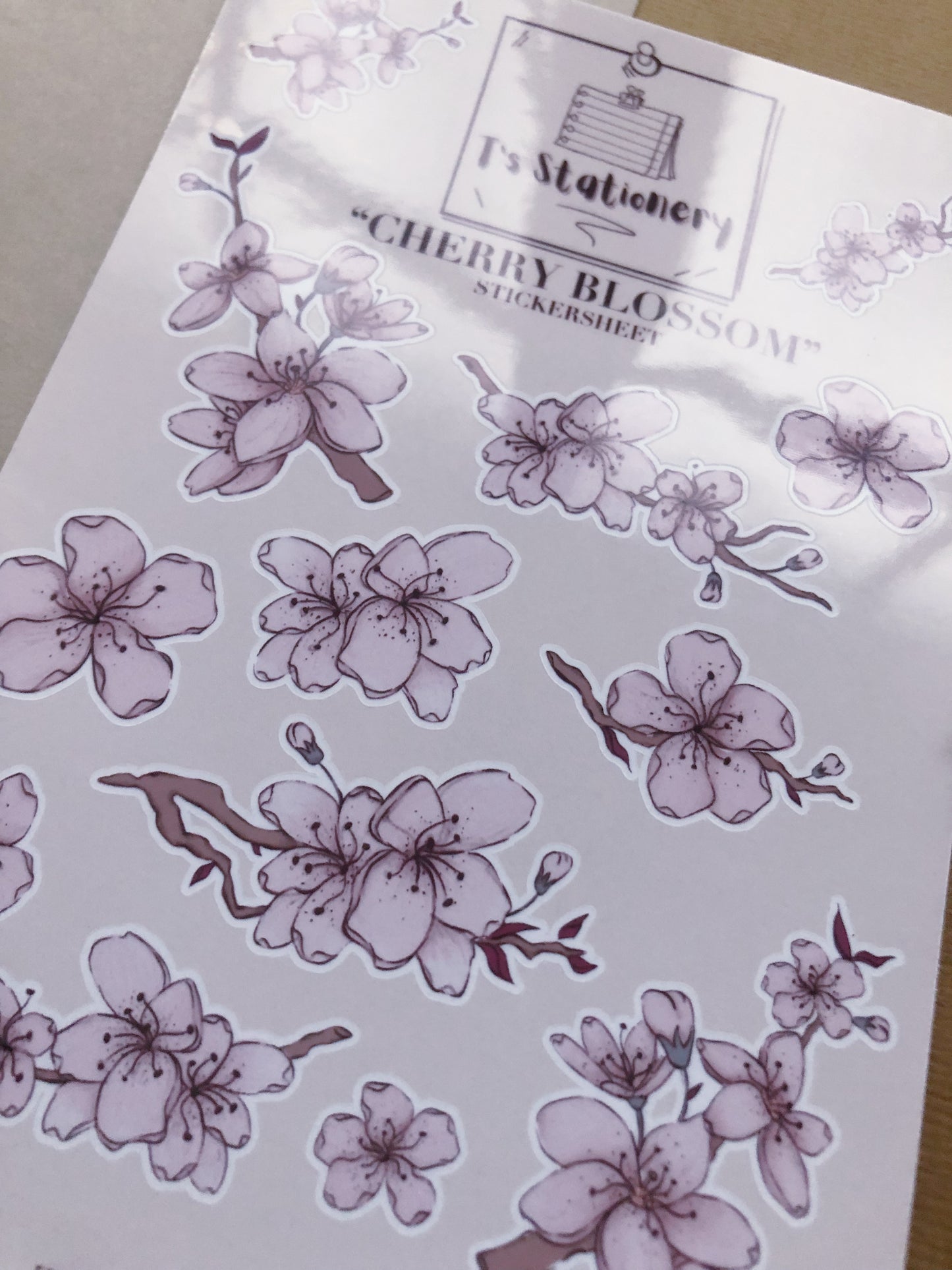 "PET Cherry Blossom Stickers"