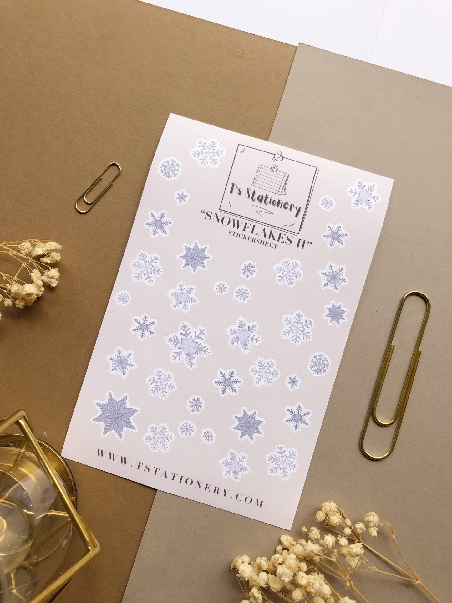 "Snowflakes II" Sticker Sheet