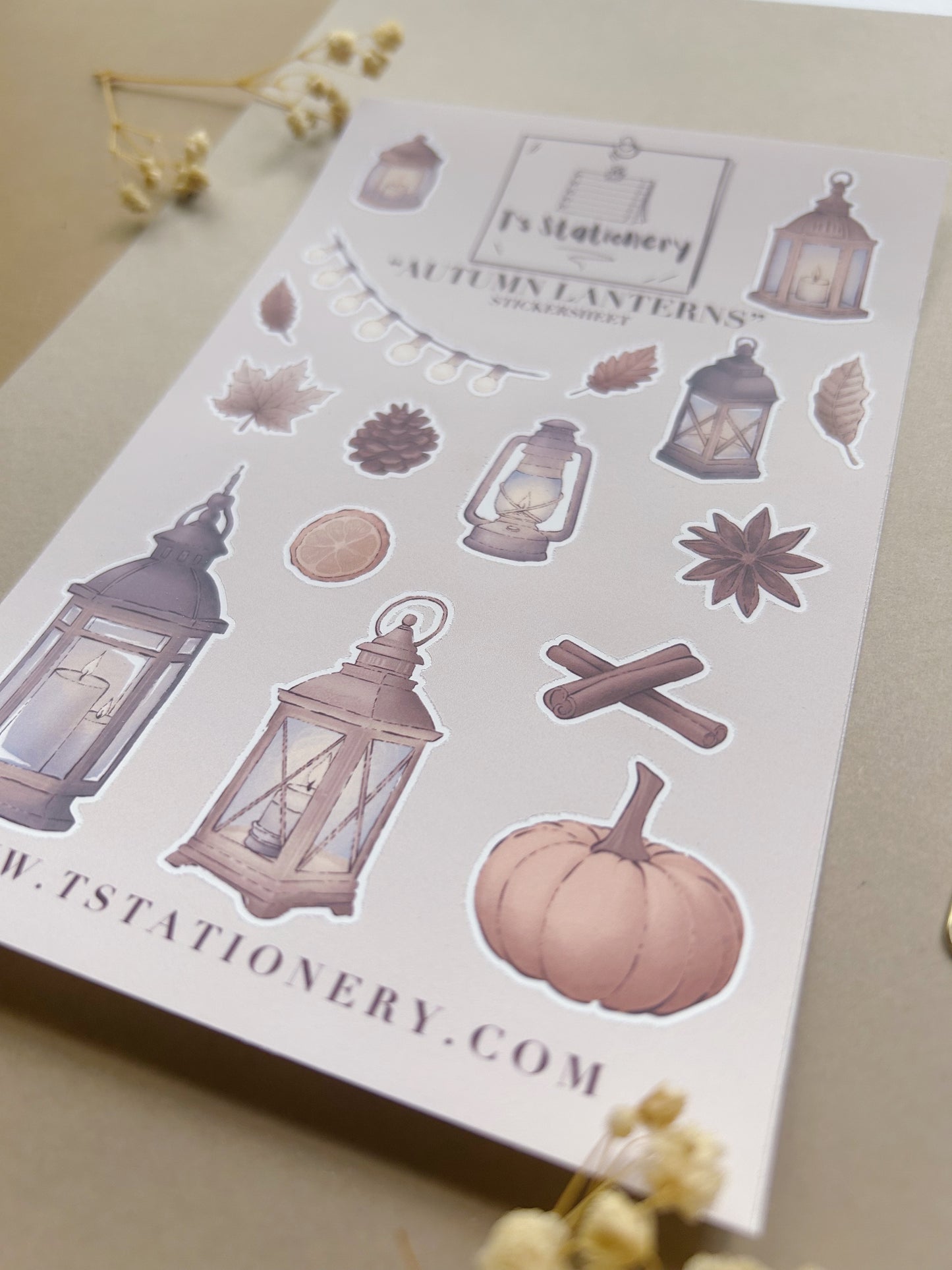 "Autumn Candles" Sticker Sheet
