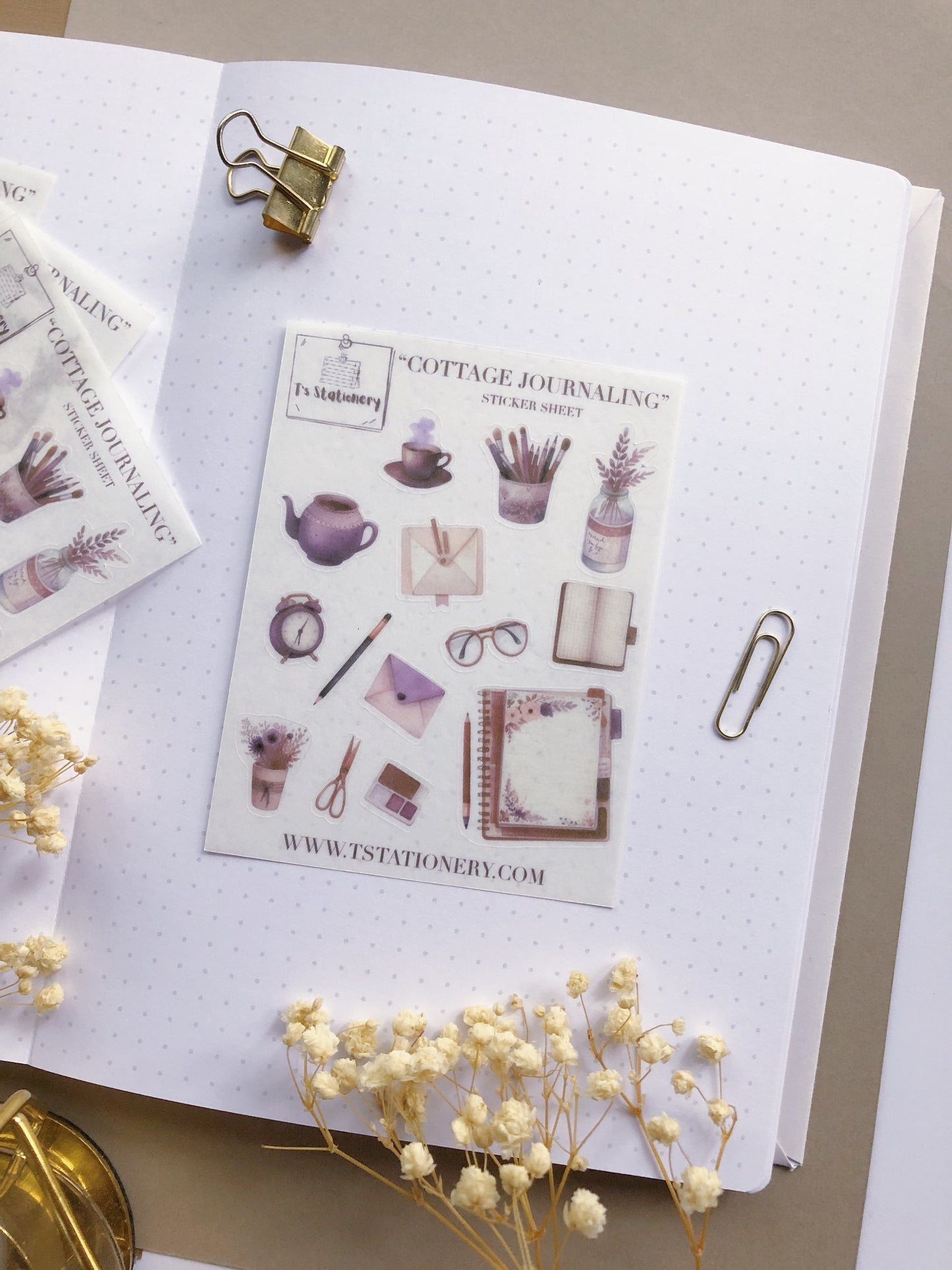 "Cottage Journaling" Washi Sticker Sheet