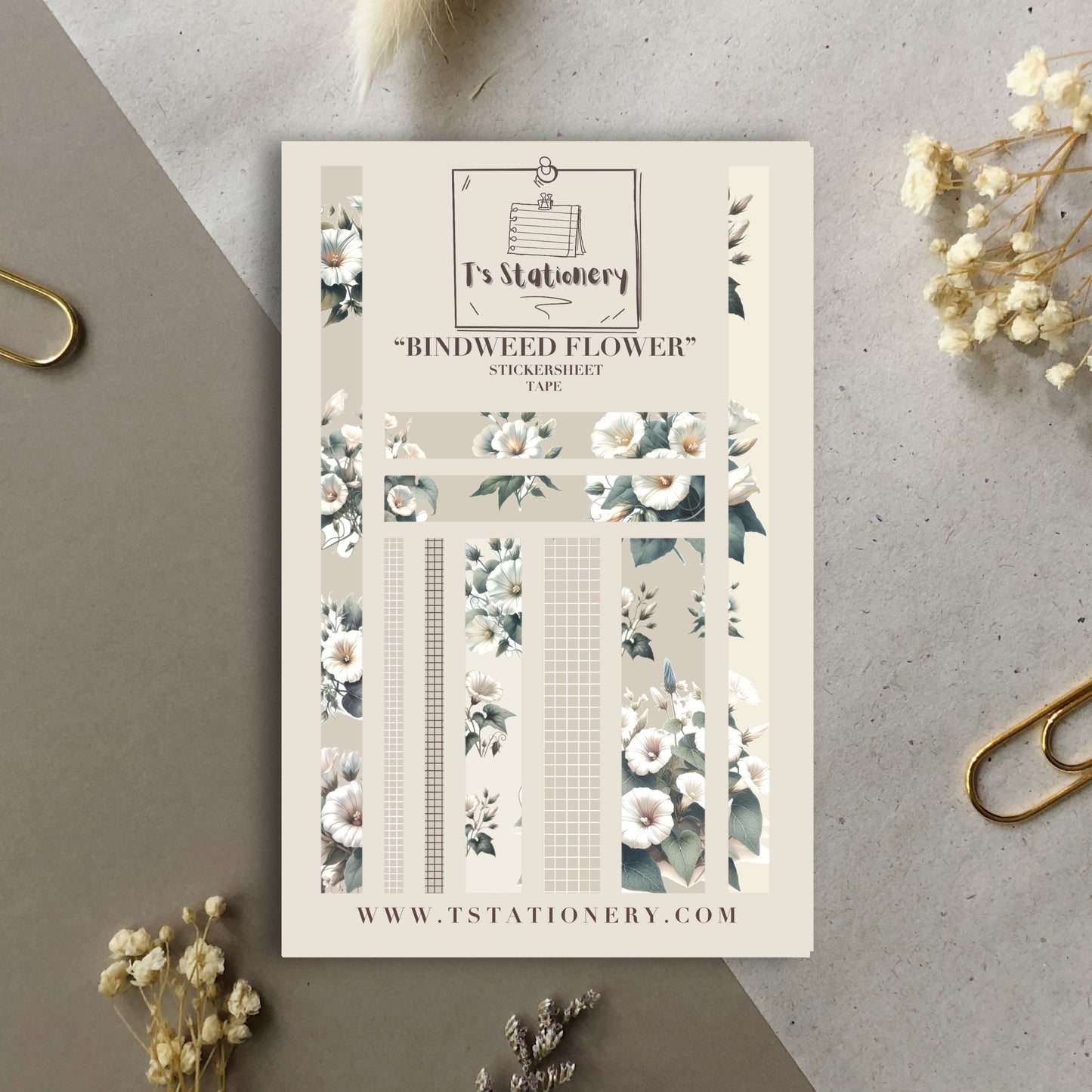 “Bindweed Flower” Sticker Sheet Tape