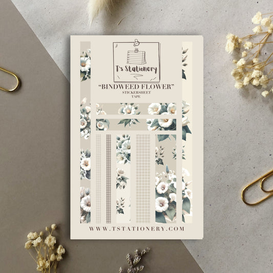 “Bindweed Flower” Sticker Sheet Tape