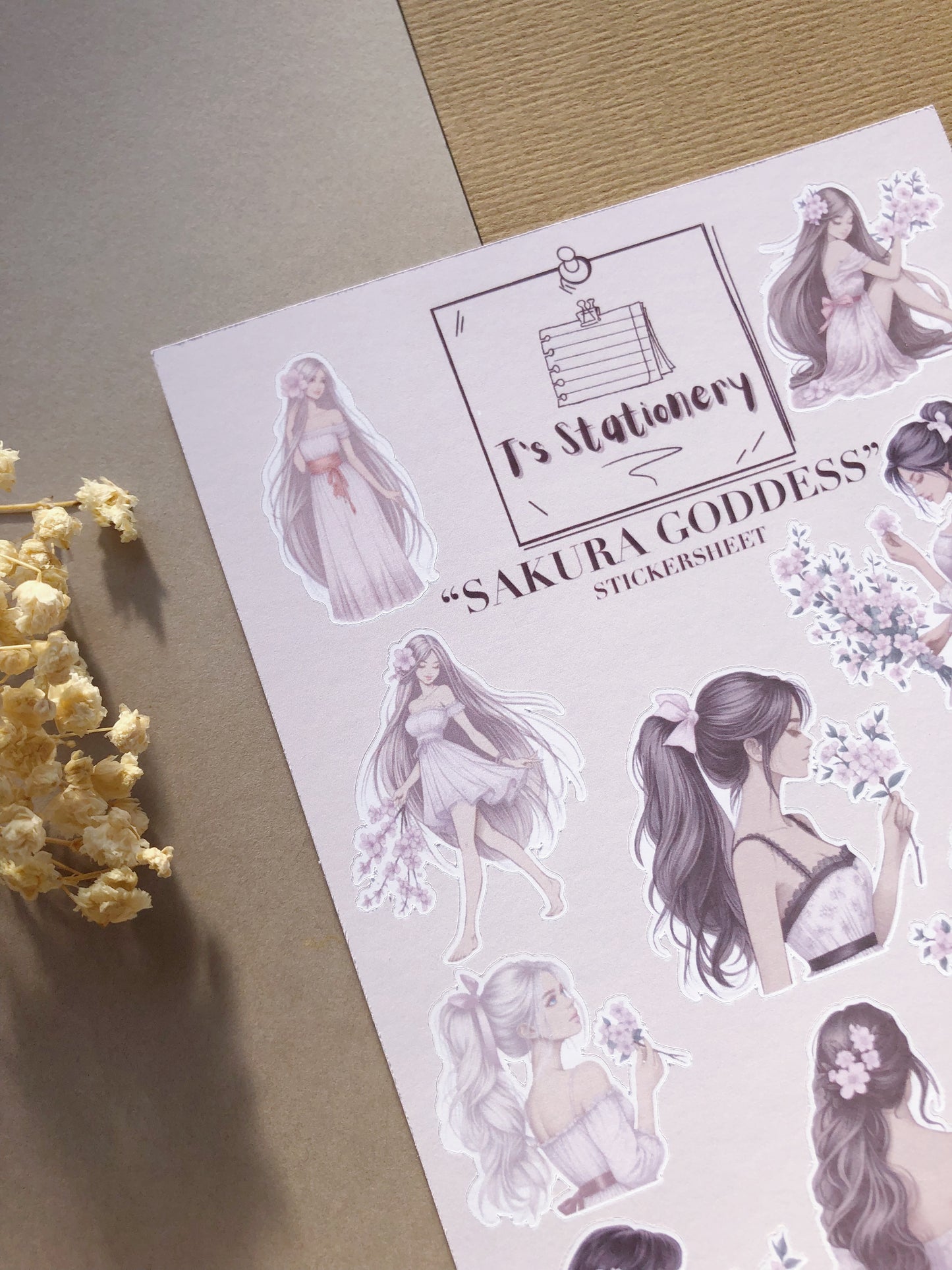 "Sakura Goddess" Sticker Sheet