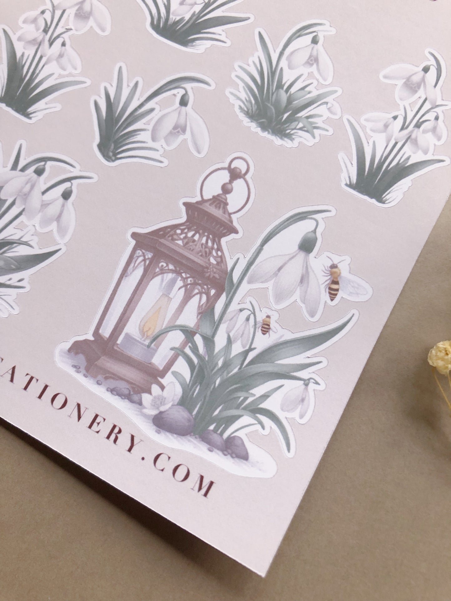 "Snowdrop Flowers" Sticker Sheet