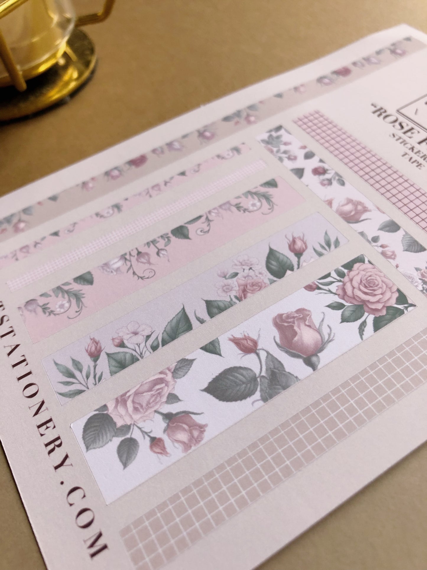 "Rose Floral" Sticker Sheet Tape