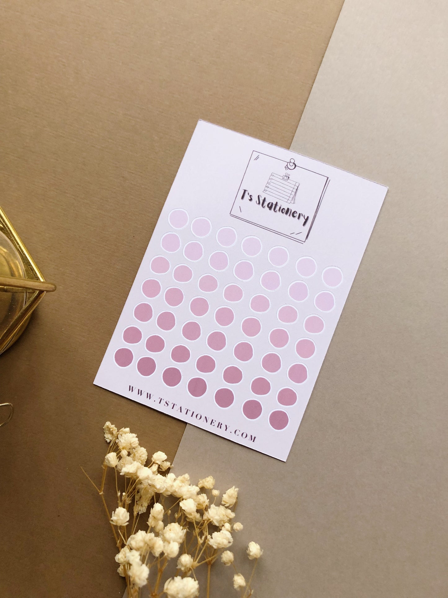 "Rose Dots" Mini Sticker Sheet