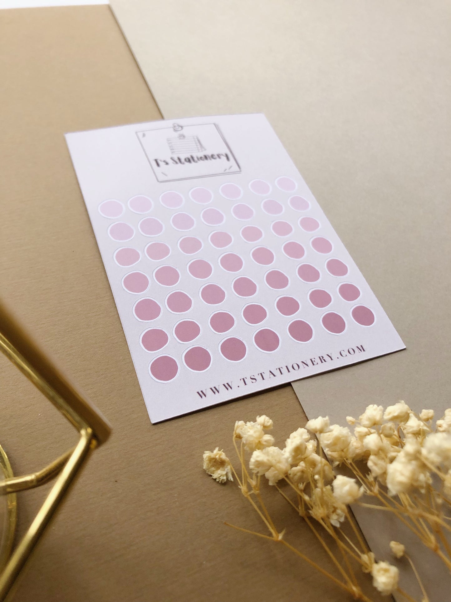 "Rose Dots" Mini Sticker Sheet
