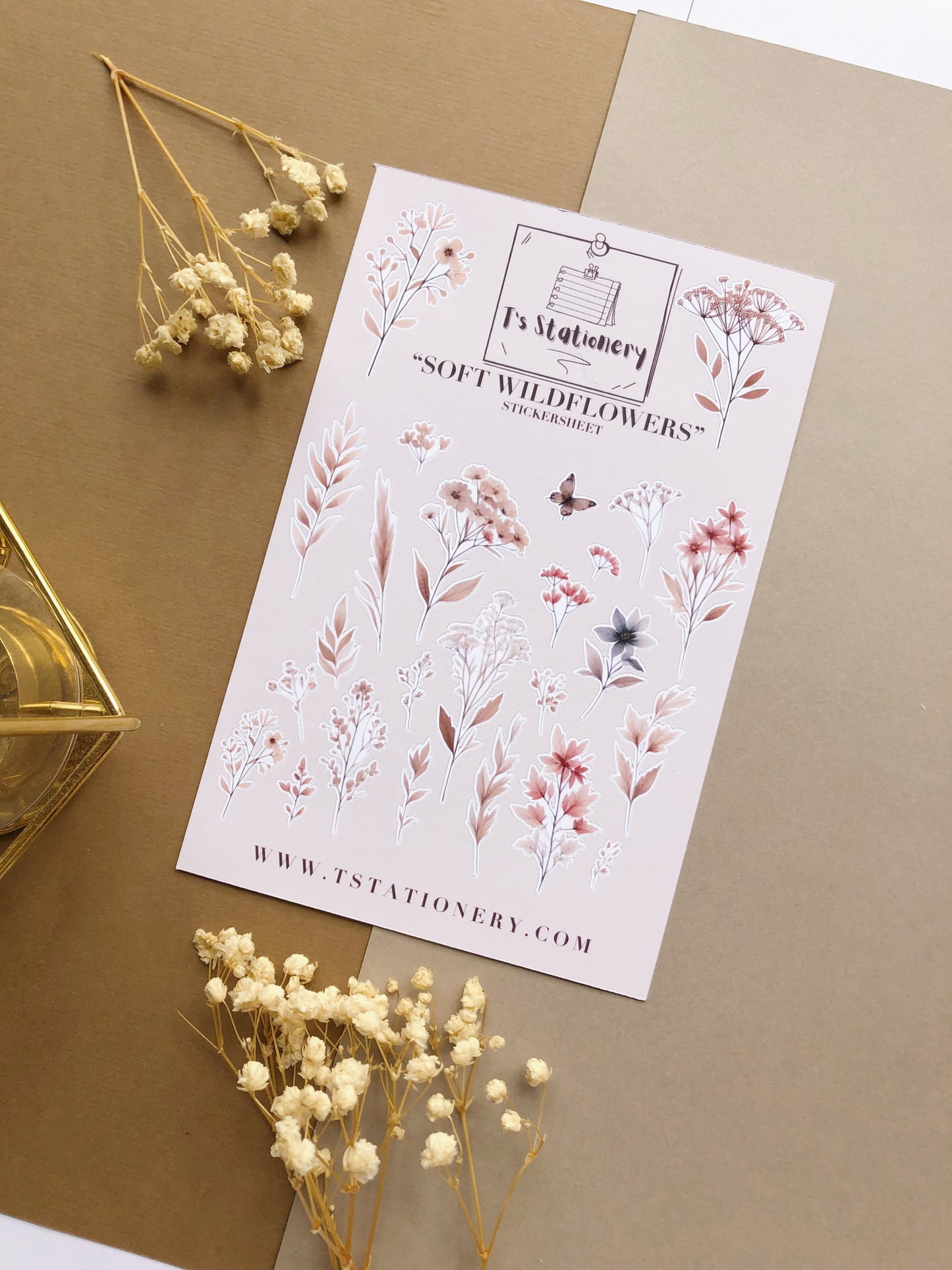 "Soft Wildflowers"  Sticker Sheet