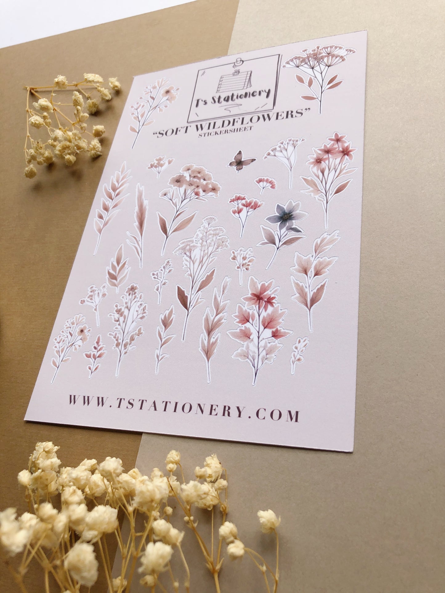 "Soft Wildflowers"  Sticker Sheet