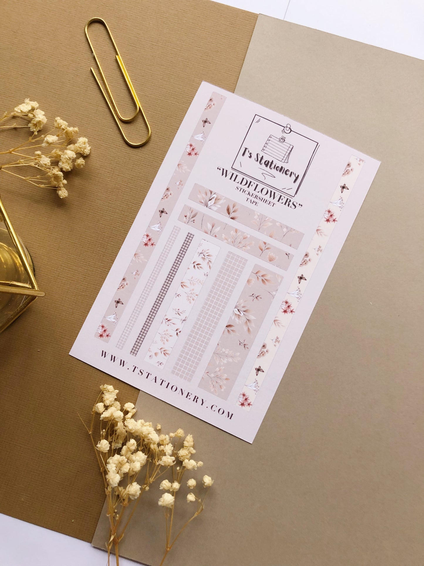 "Wildflower" Sticker Sheet Tape