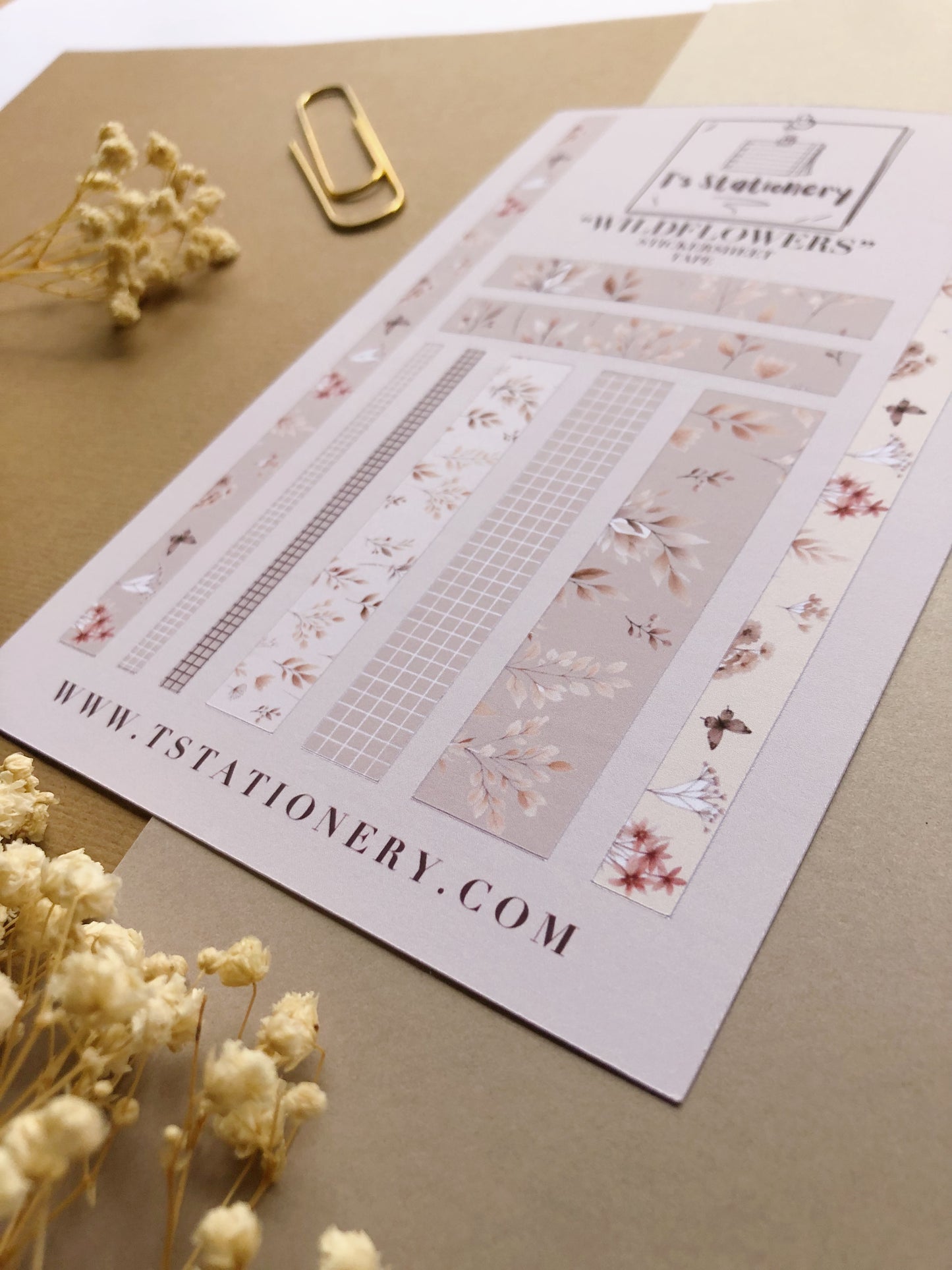 "Wildflower" Sticker Sheet Tape
