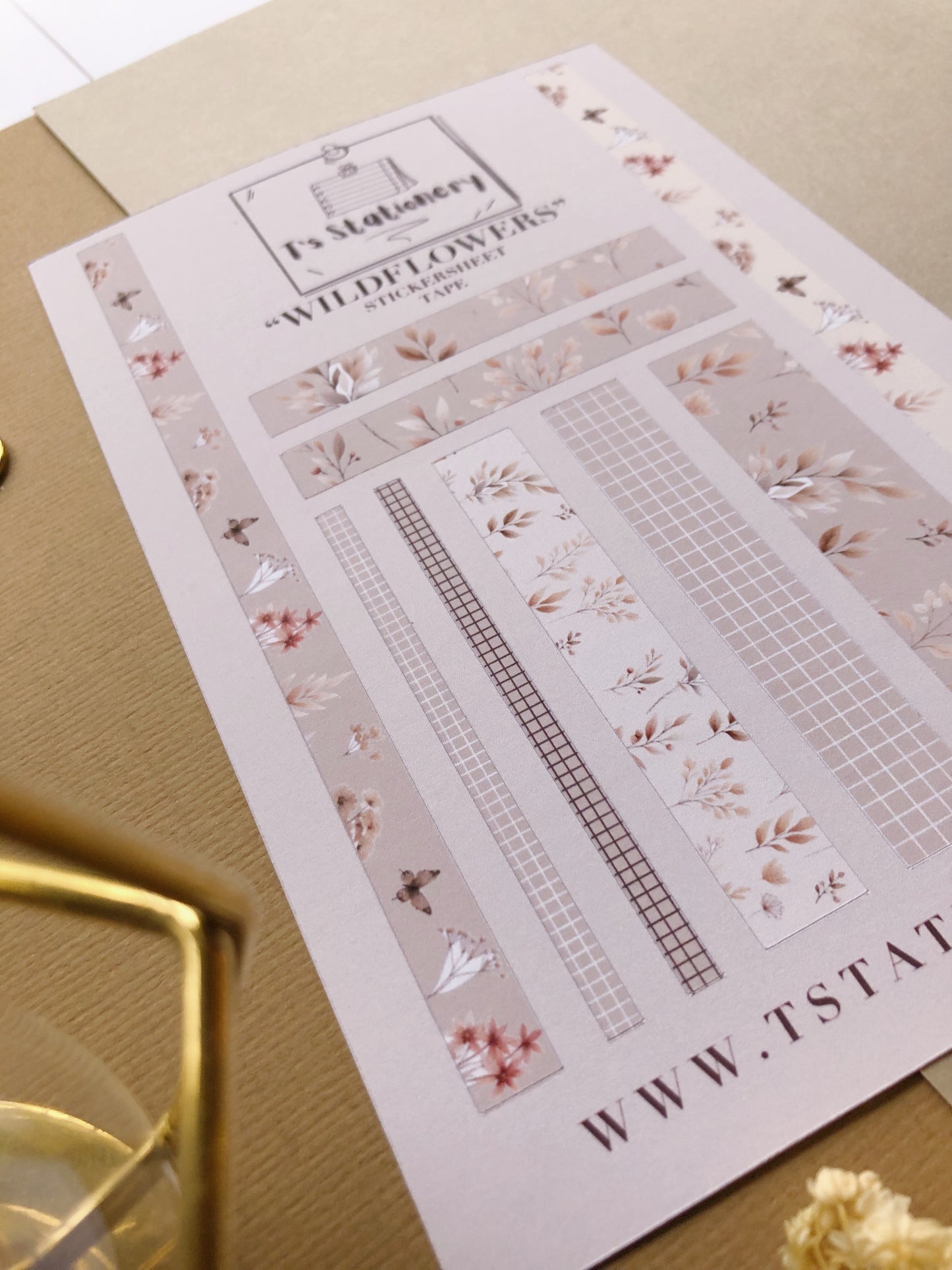 "Wildflower" Sticker Sheet Tape