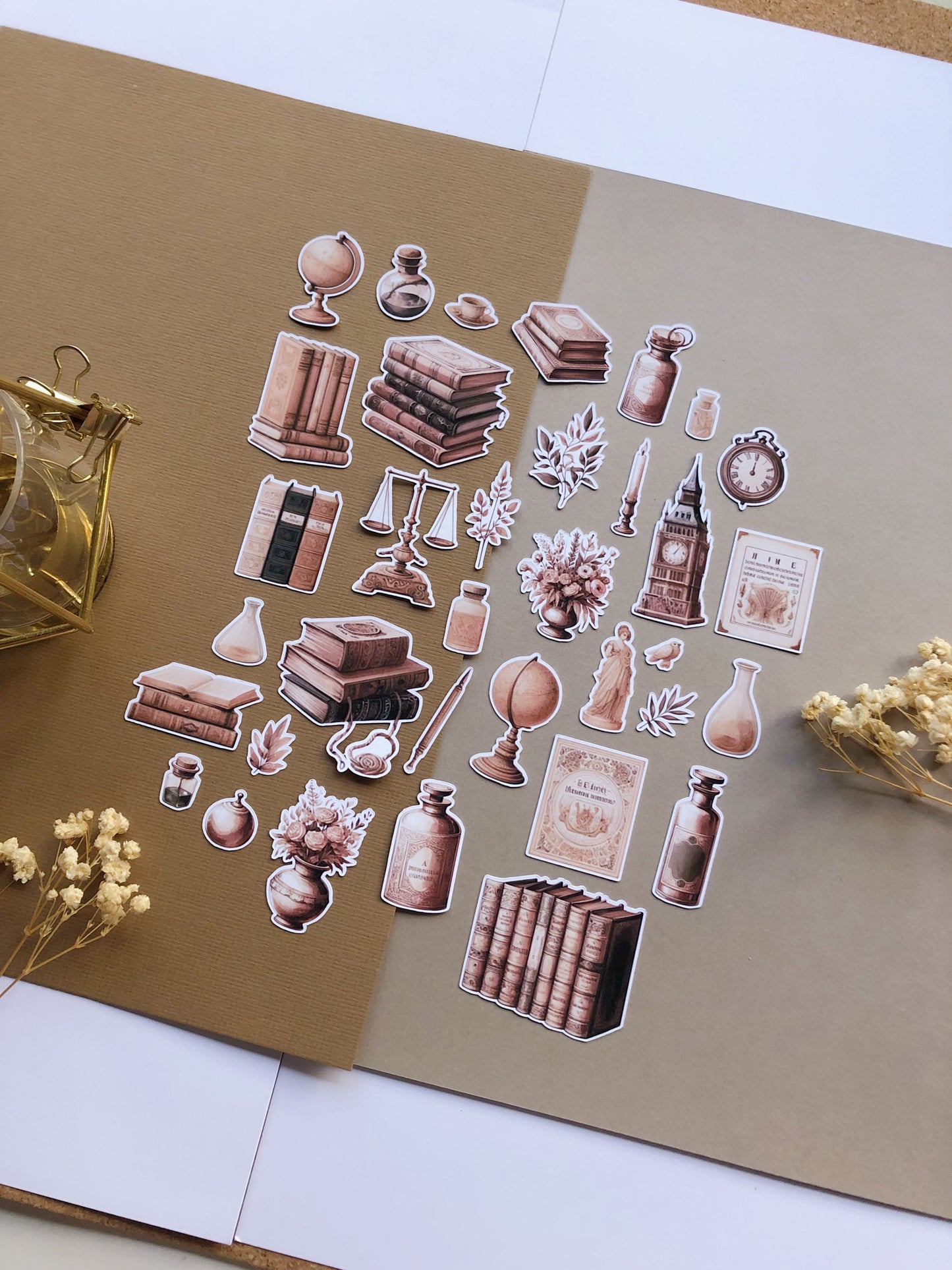 35x "Light Academia" Sticker Pack