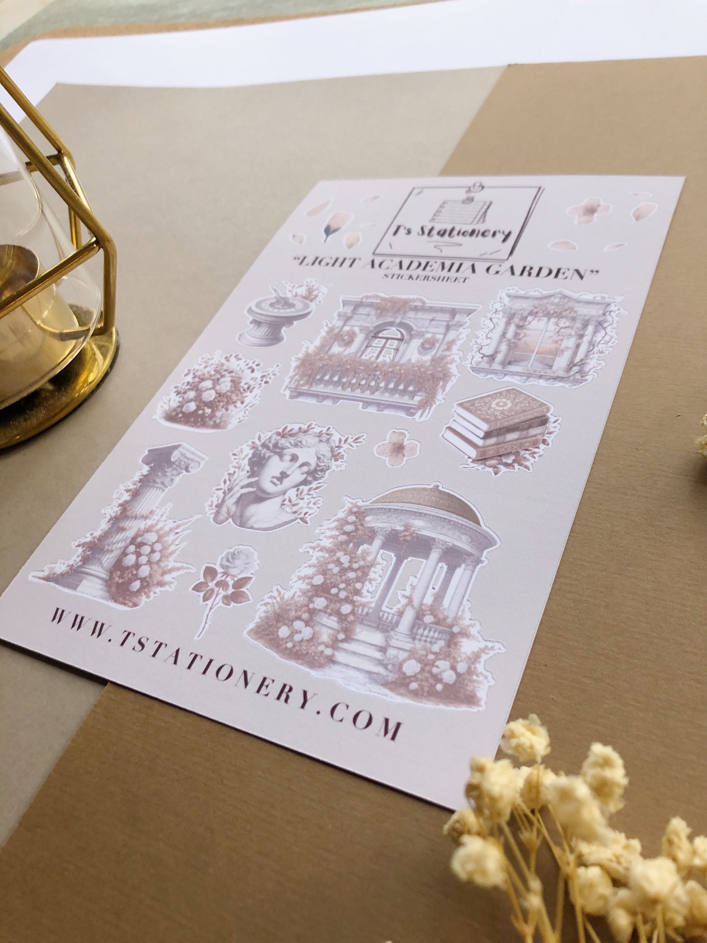 "Light Academia Garden" Sticker Sheet