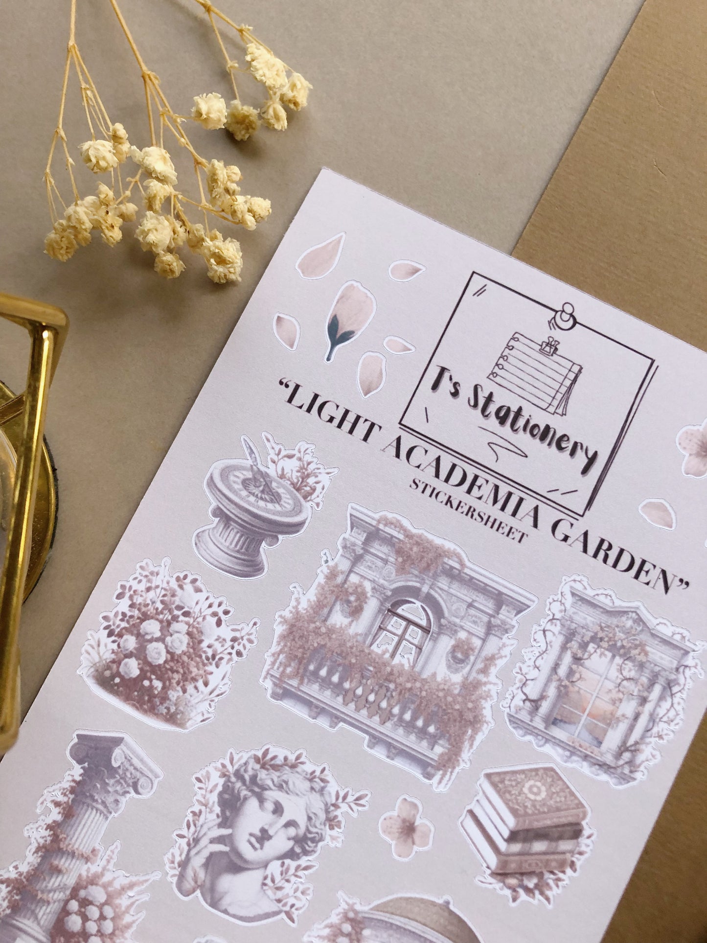 "Light Academia Garden" Sticker Sheet
