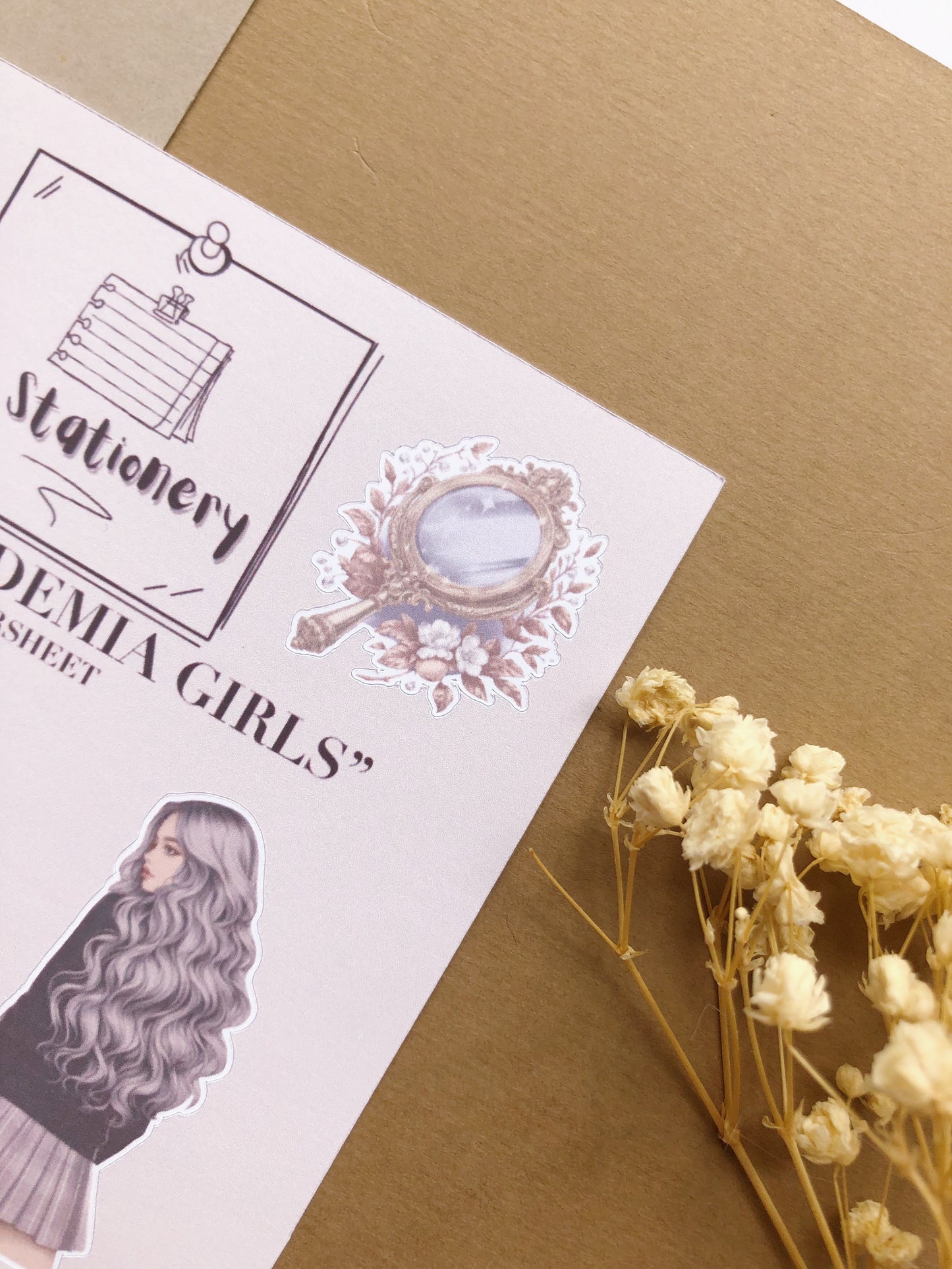 "Light Academia Girls" Sticker Sheet