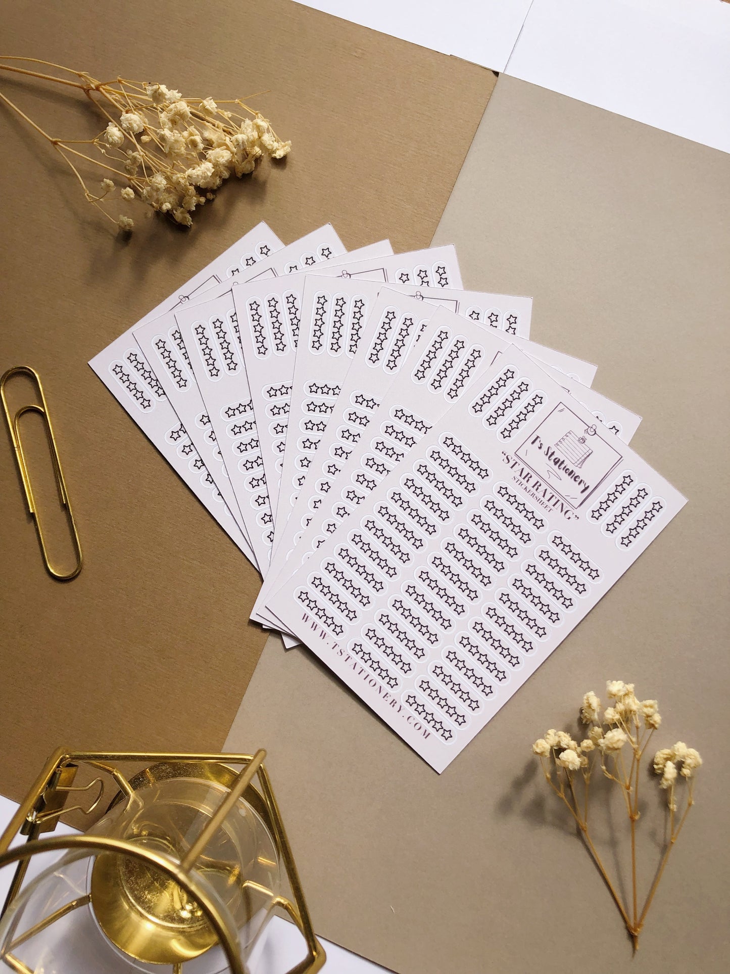 "Small Star Rating" Sticker Sheet