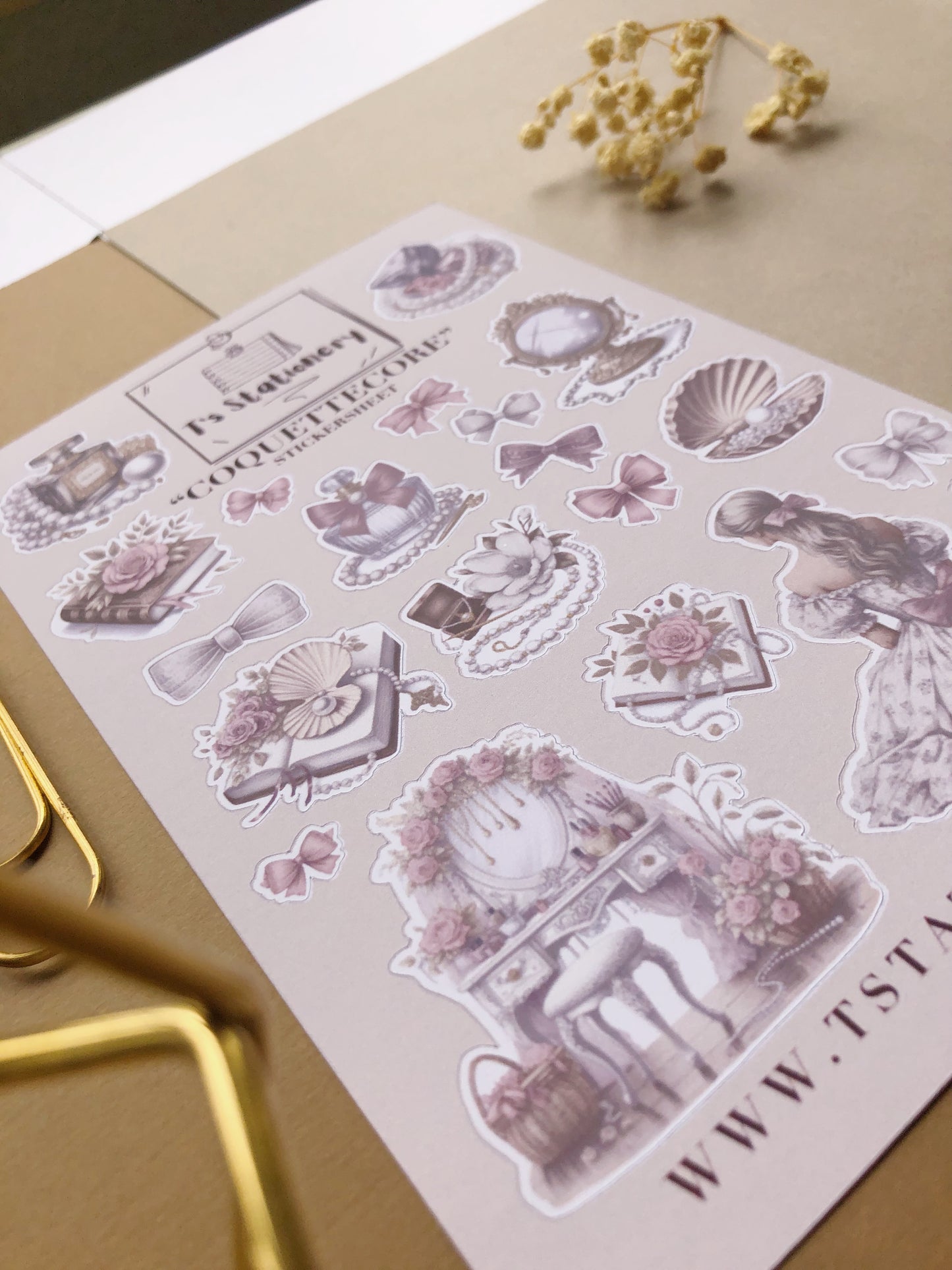 "Coquettecore" Sticker Sheet