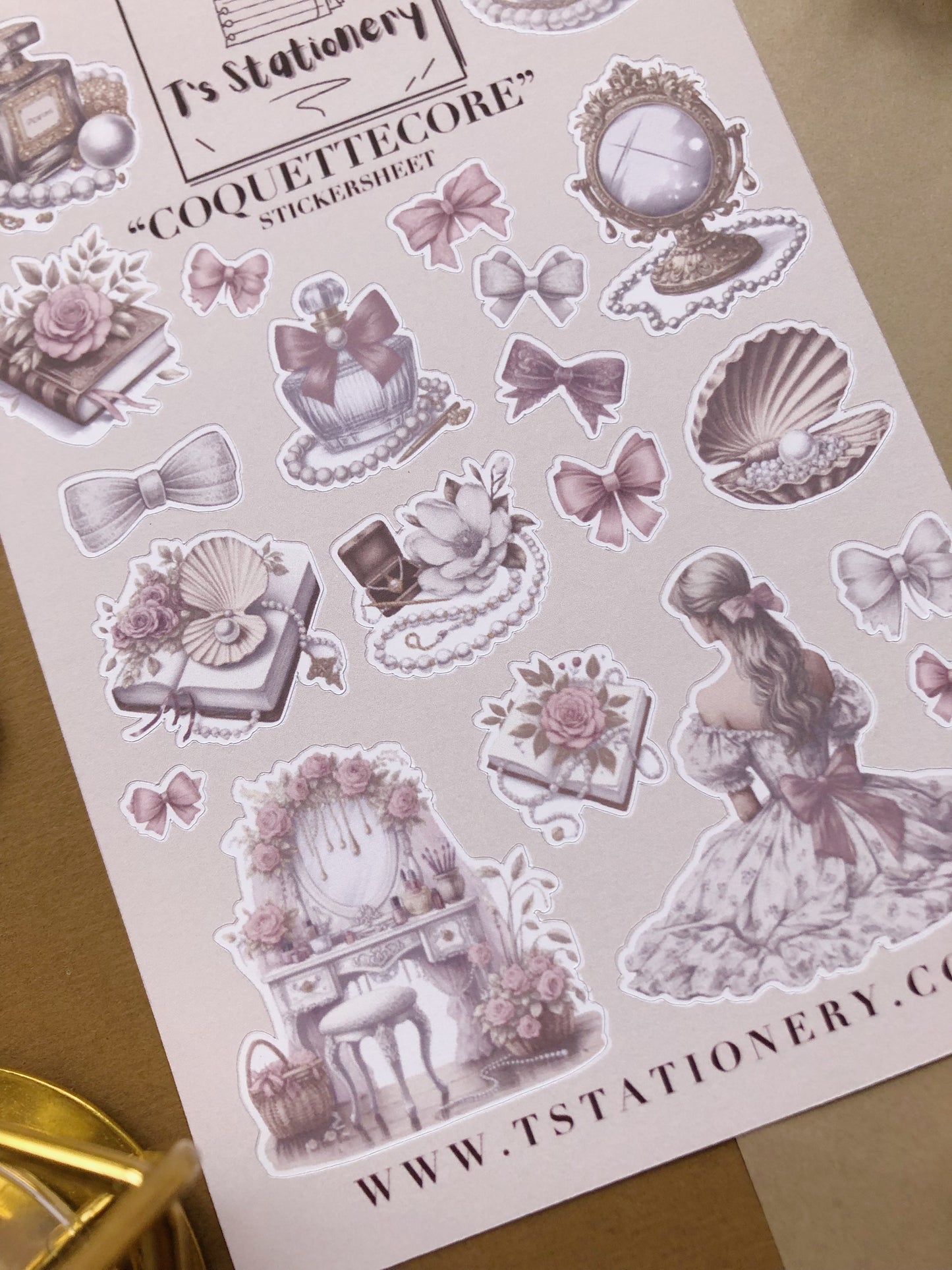 "Coquettecore" Sticker Sheet