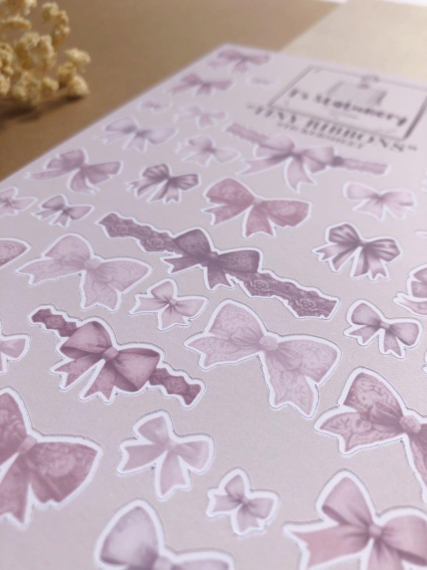 "Tiny Coquette Ribbons" Sticker Sheet