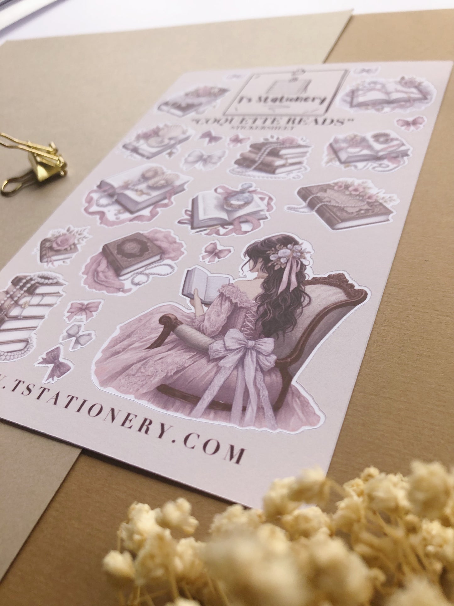 "Coquette Reads" Sticker Sheet