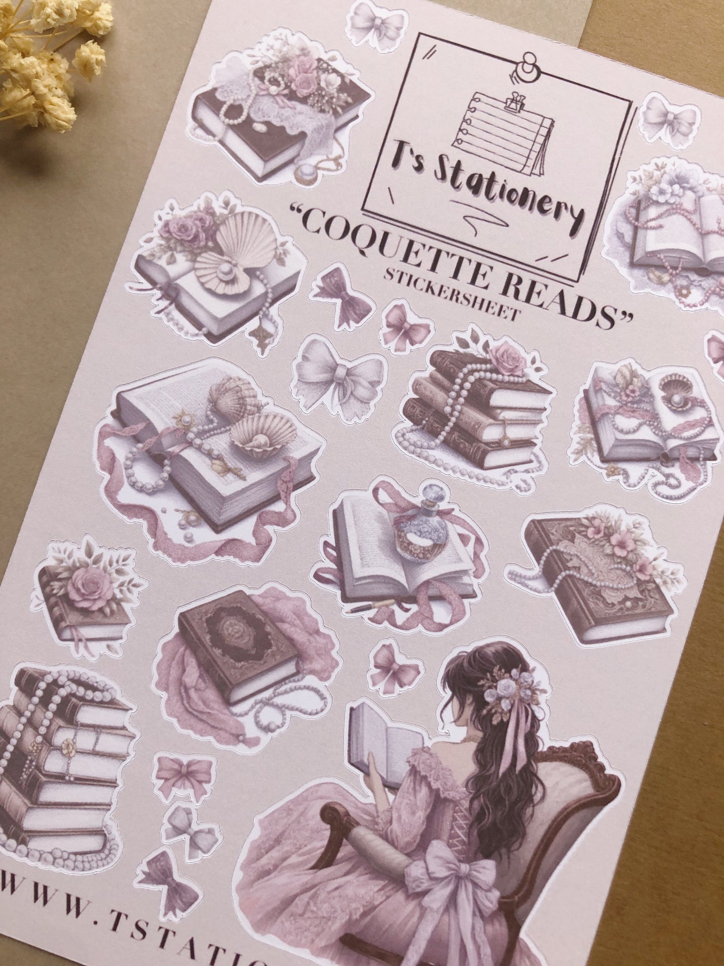 "Coquette Reads" Sticker Sheet