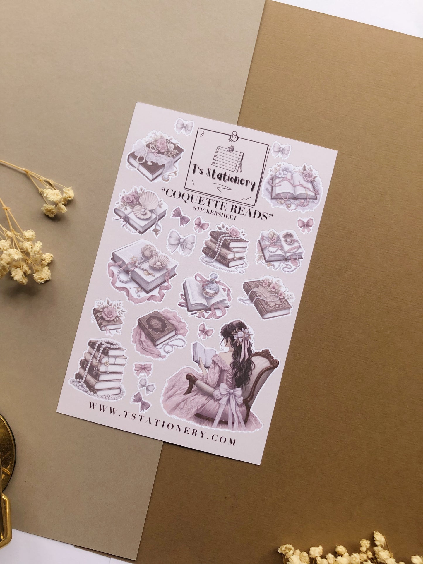 "Coquette Reads" Sticker Sheet