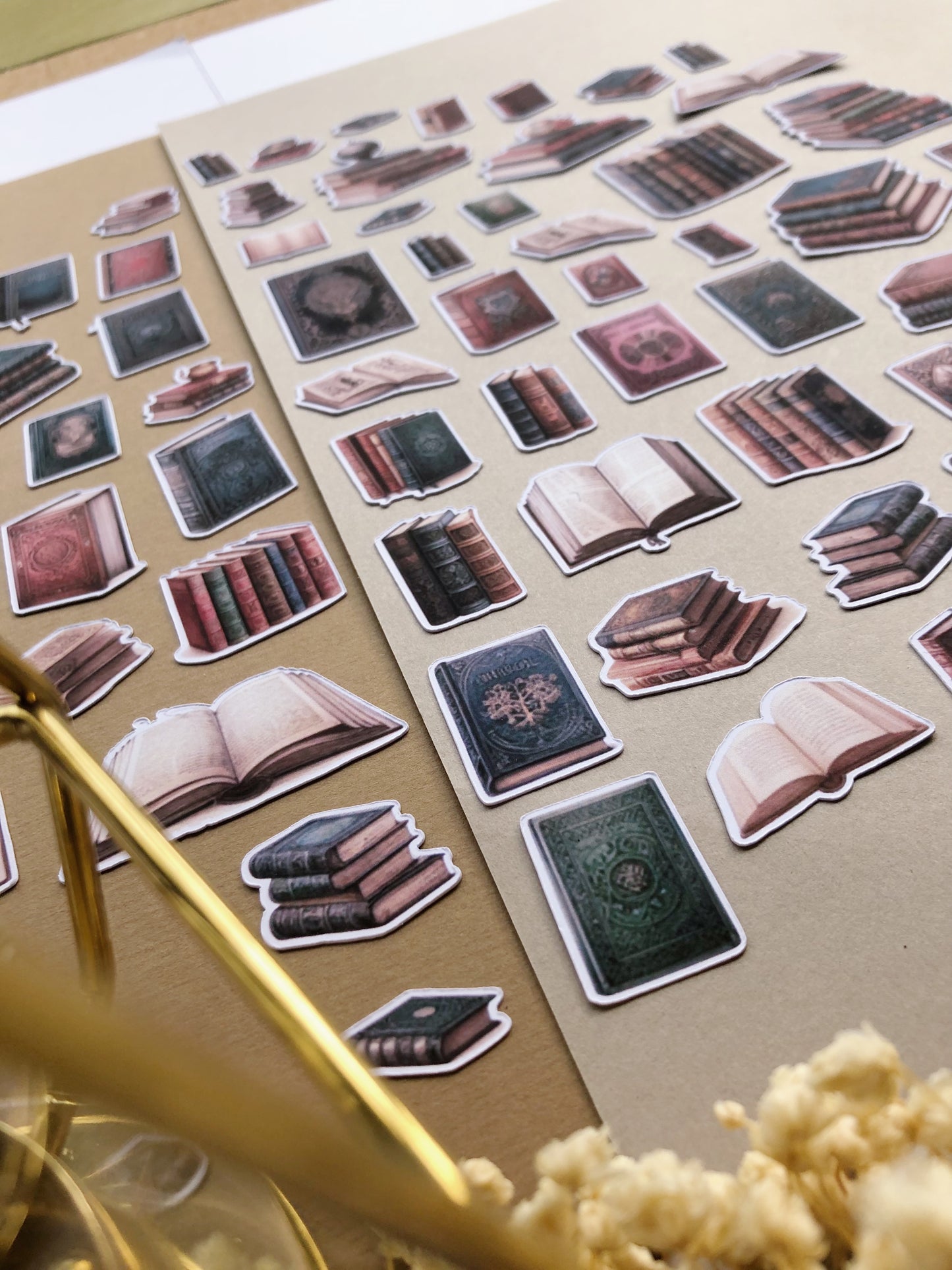 "65Pcs XL Antique Books" Sticker Pack