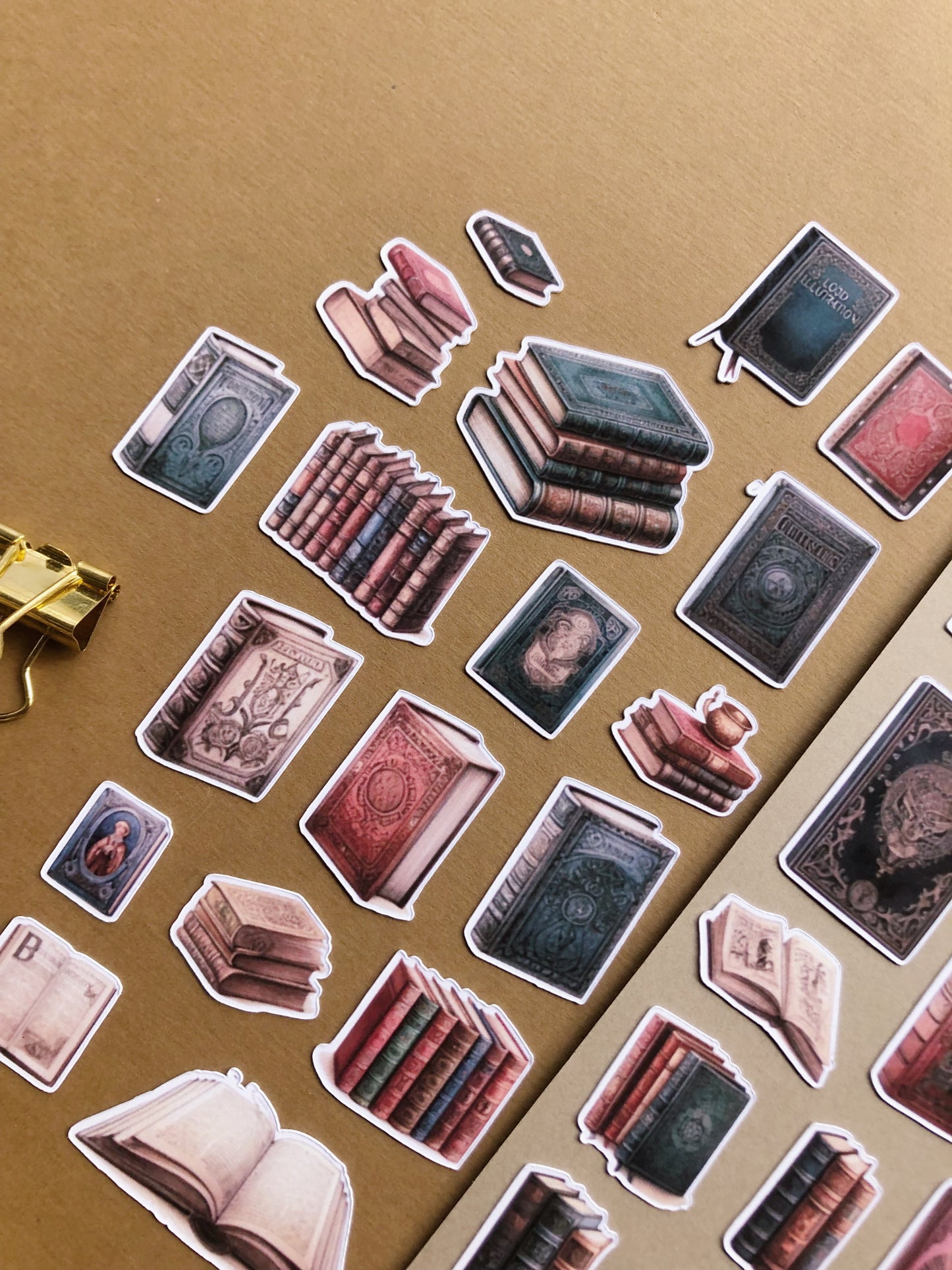 "65Pcs XL Antique Books" Sticker Pack