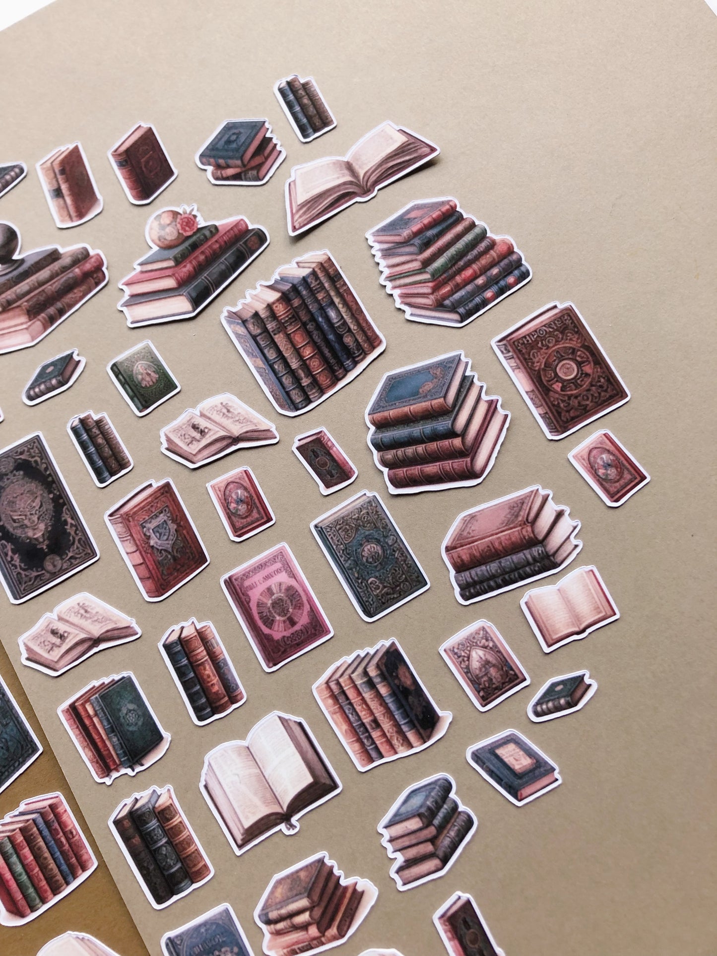 "65Pcs XL Antique Books" Sticker Pack