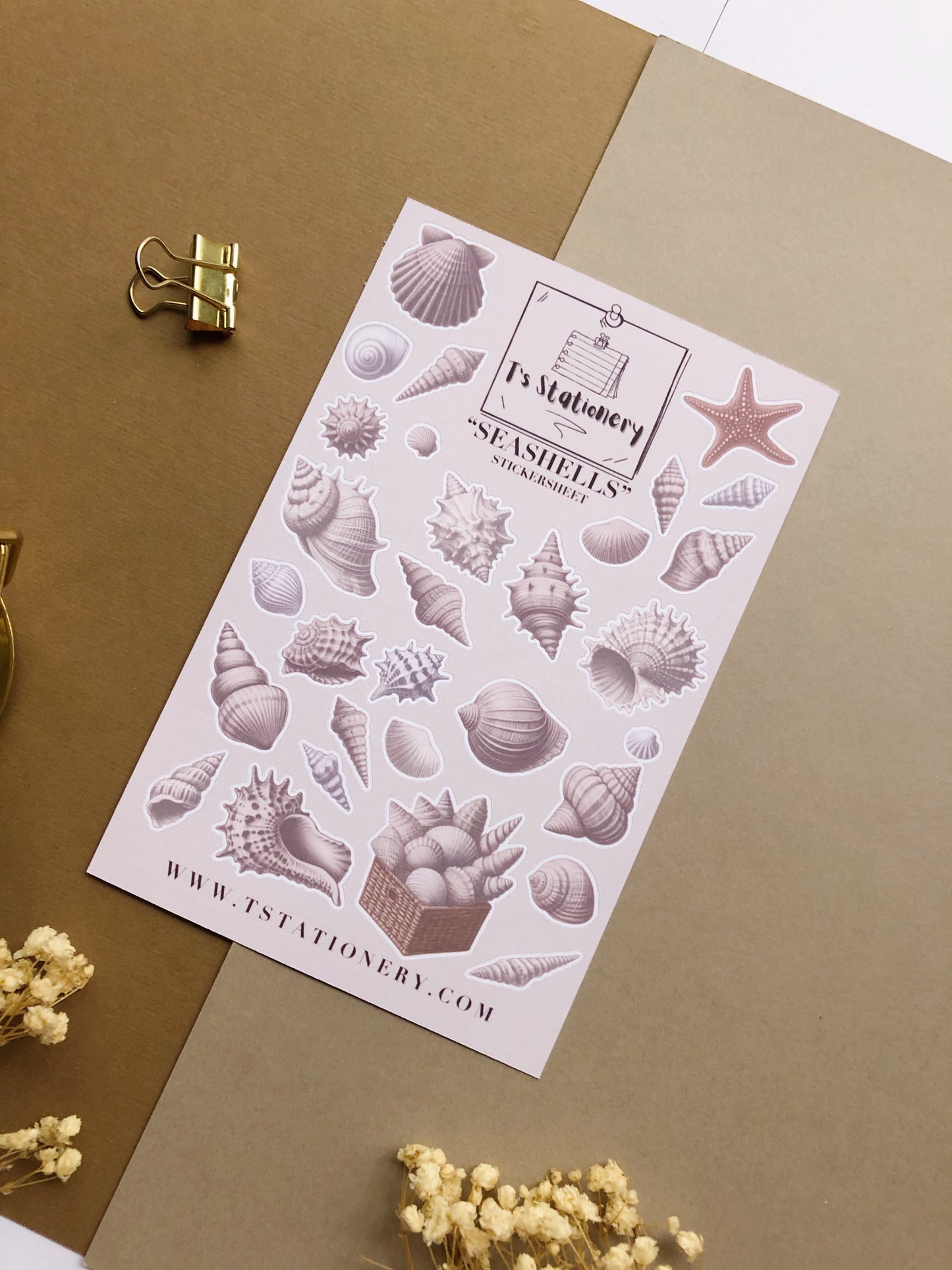 "Seashells" Sticker Sheet