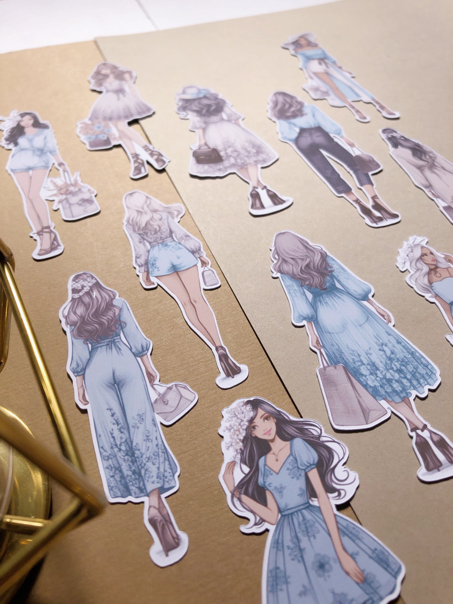 "Blue Spring Girls" Die Cut Sticker Pack