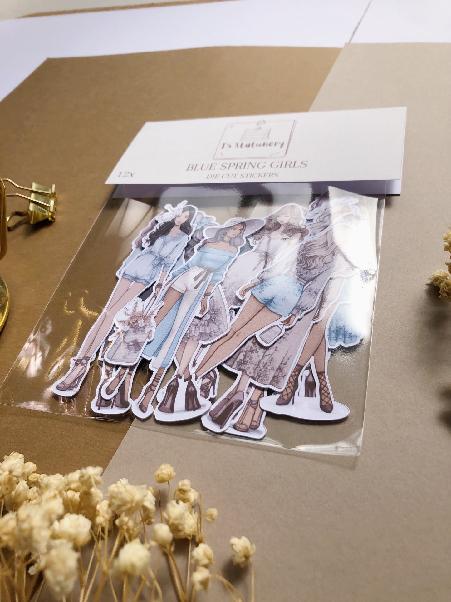 "Blue Spring Girls" Die Cut Sticker Pack