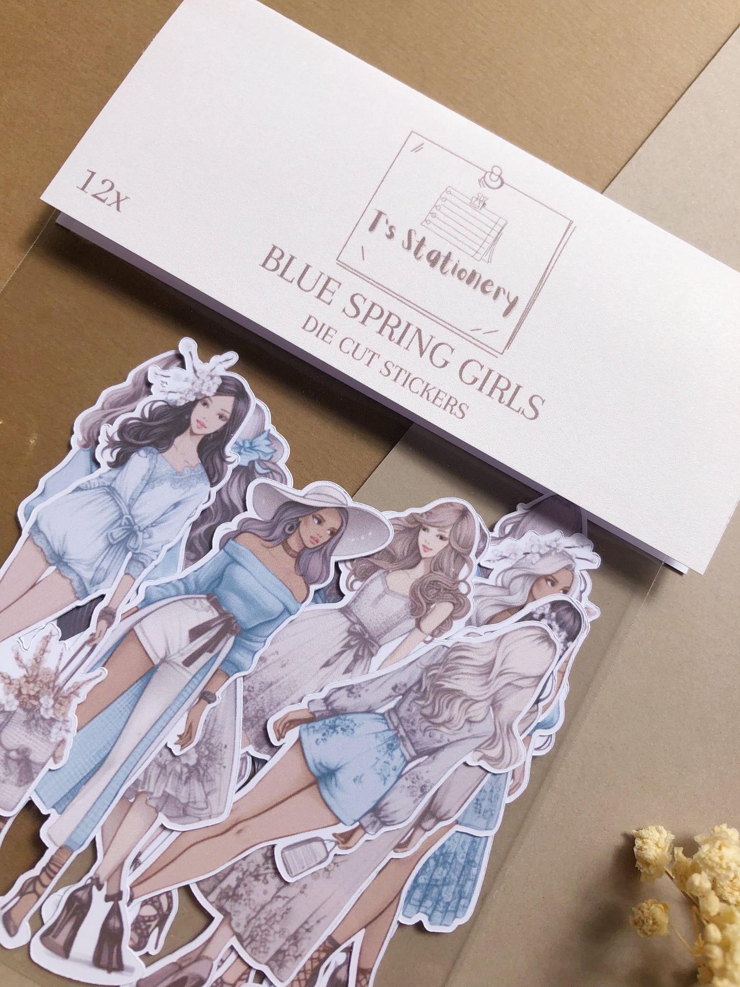 "Blue Spring Girls" Die Cut Sticker Pack