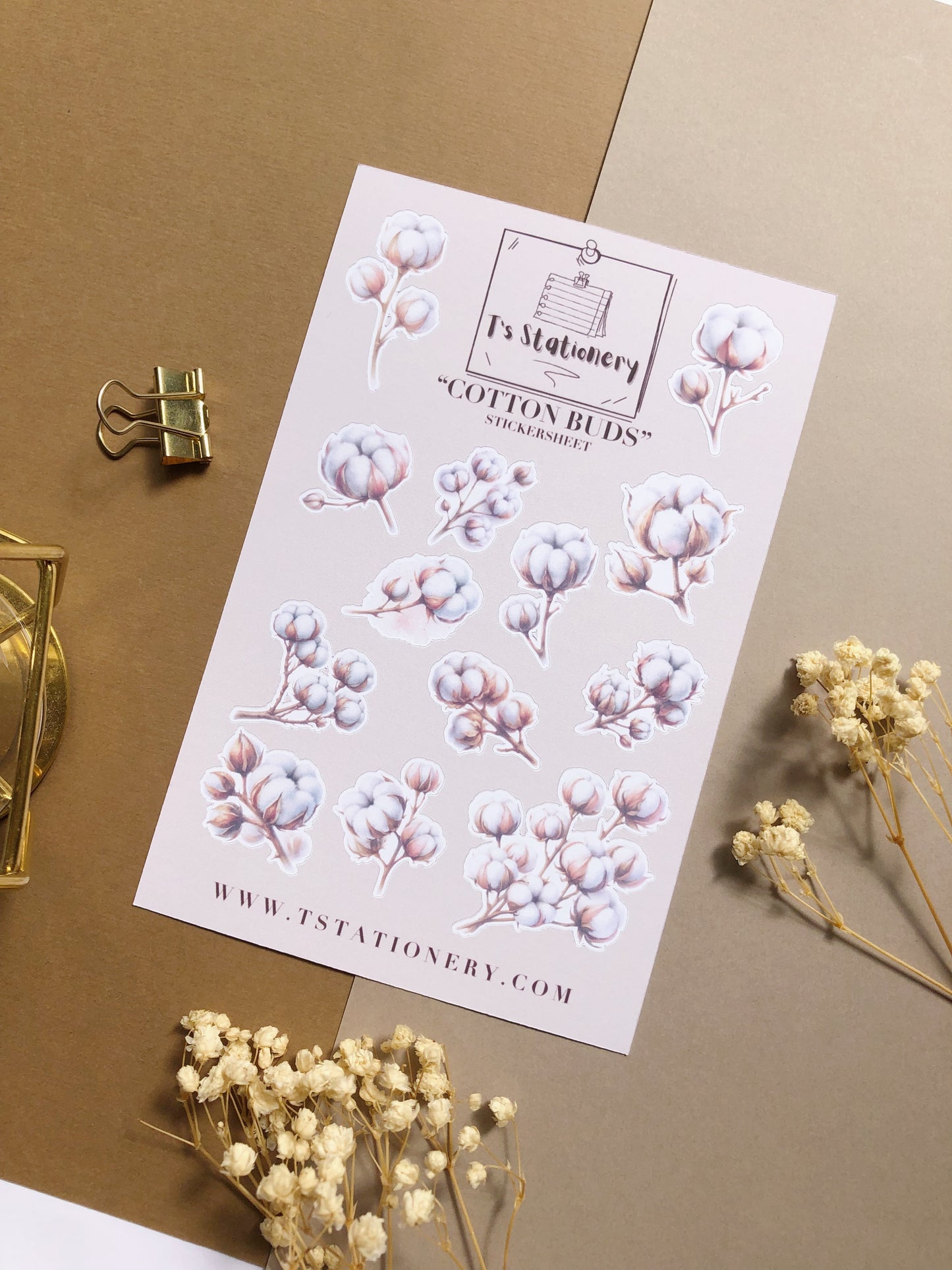 "Cotton Buds" Sticker Sheet