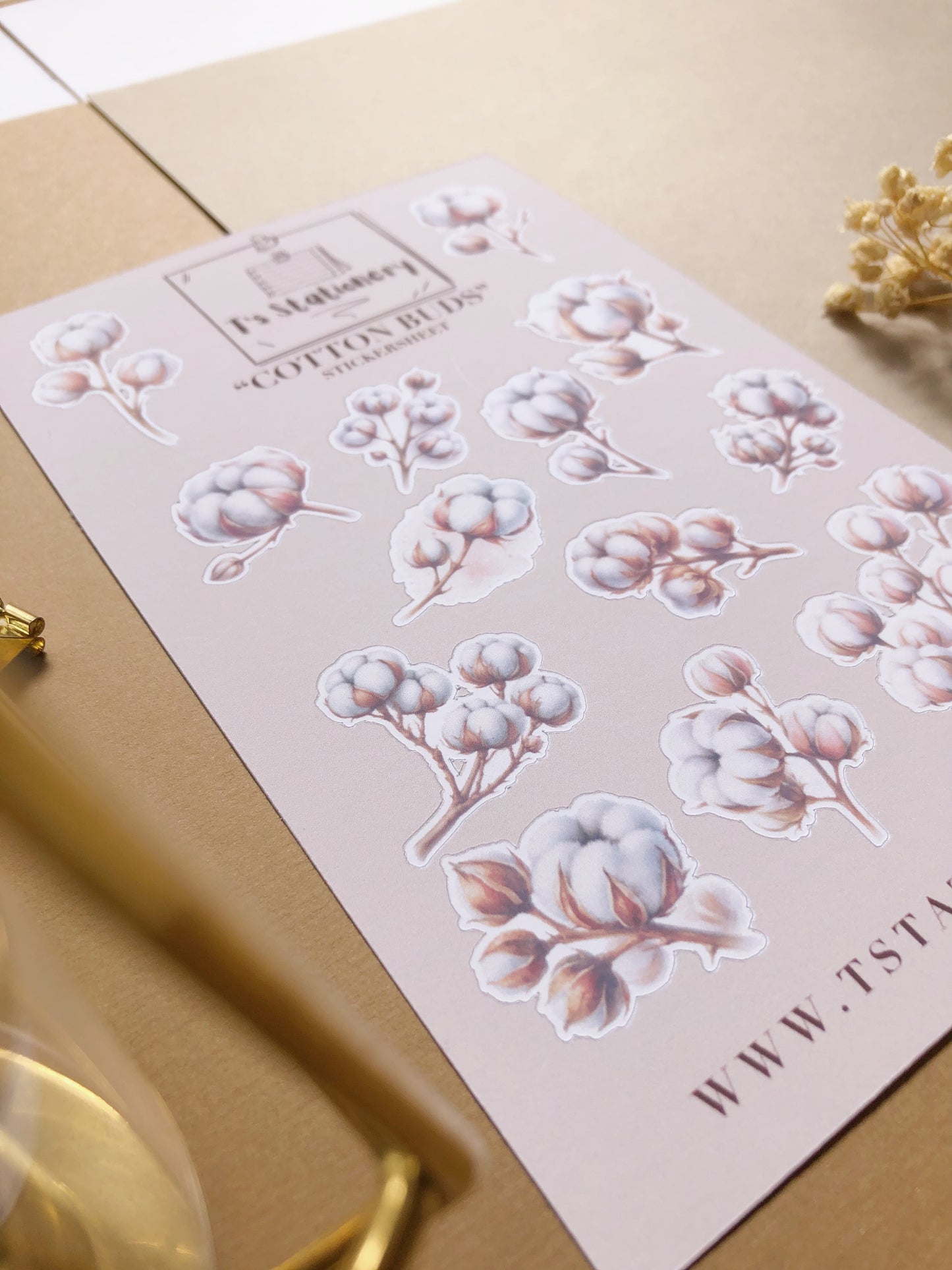 "Cotton Buds" Sticker Sheet