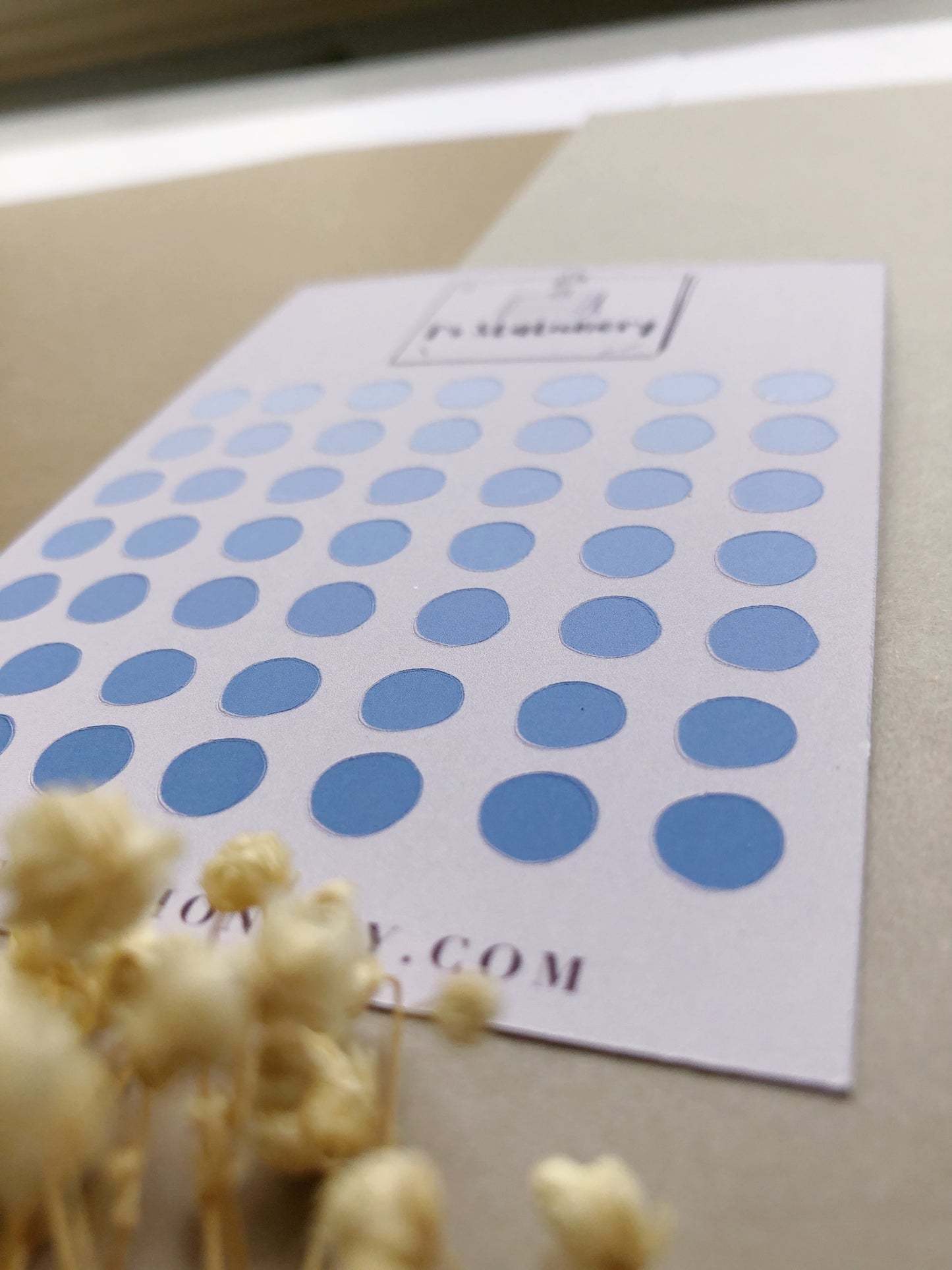 "Ocean Blue Dots" Mini Sticker Sheet