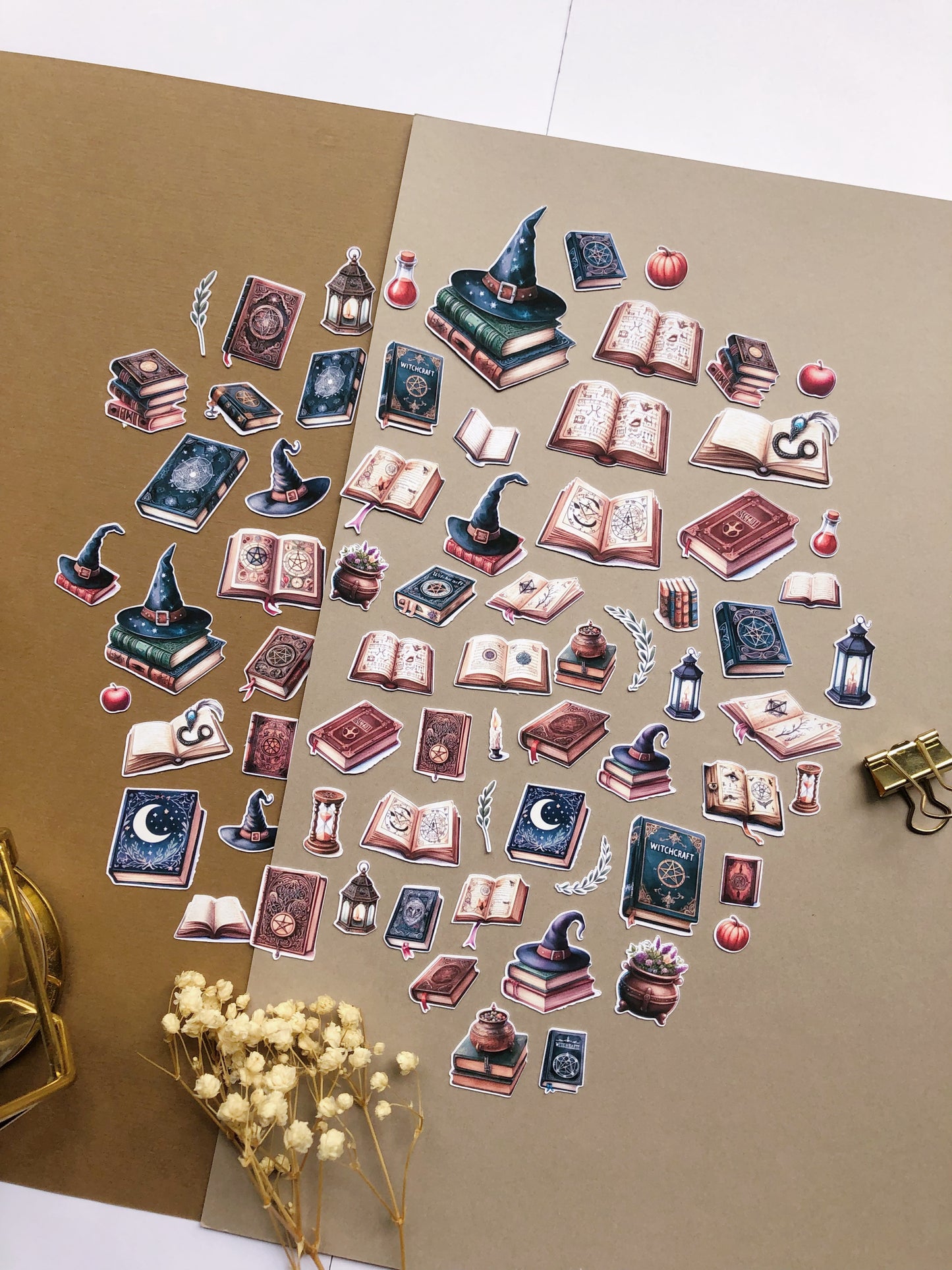 "65Pcs XL Witchy Books" Sticker Pack