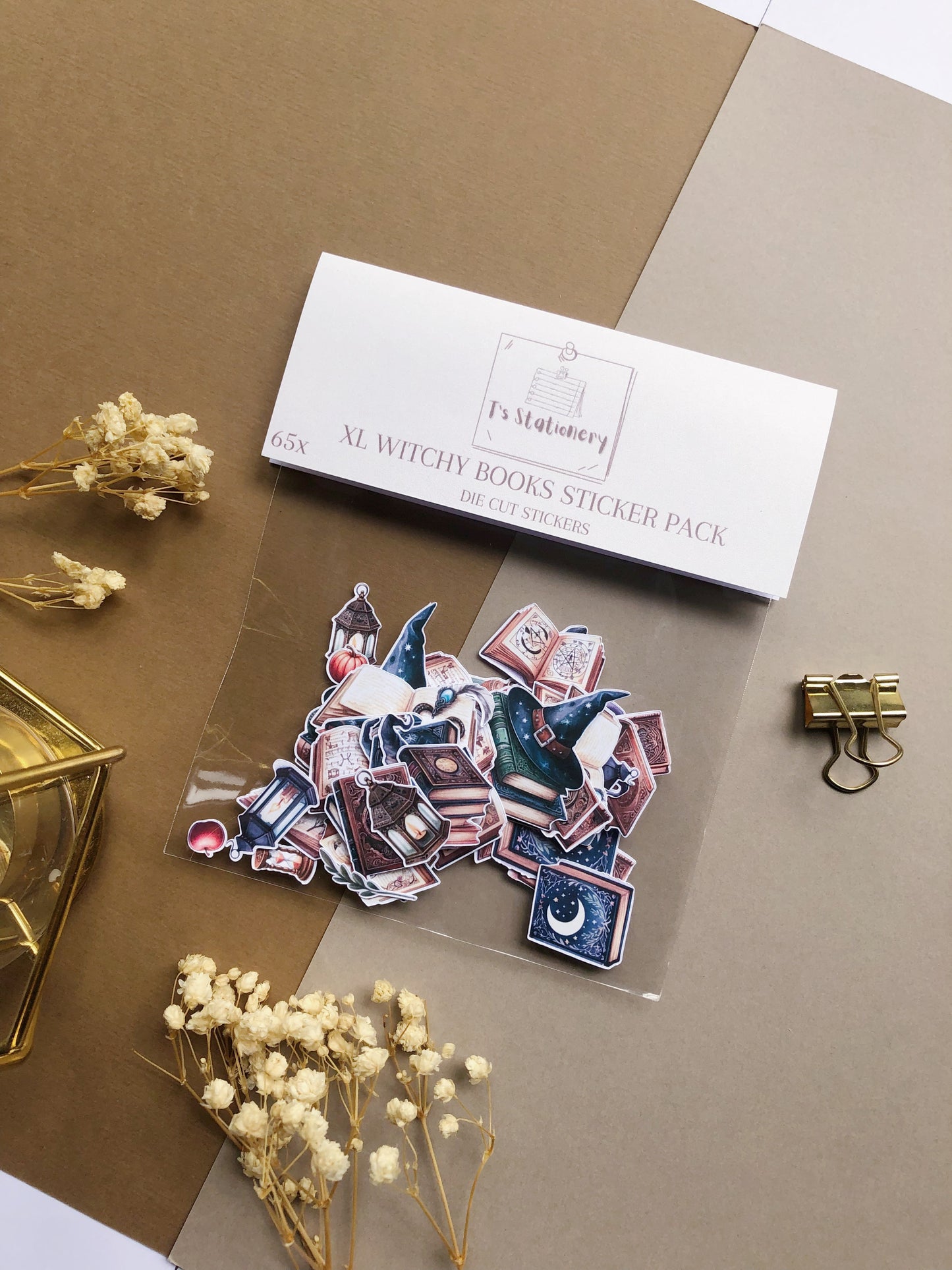 "65Pcs XL Witchy Books" Sticker Pack