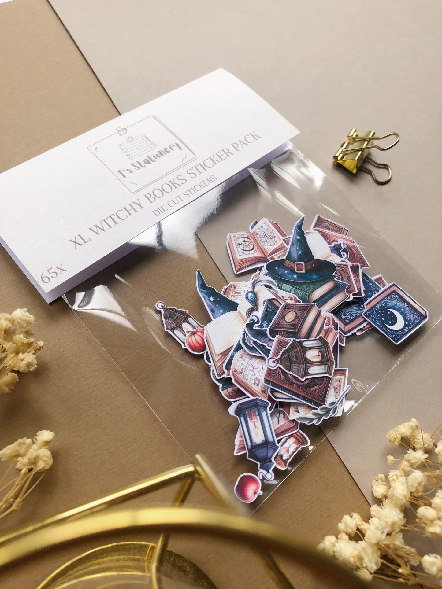 "65Pcs XL Witchy Books" Sticker Pack