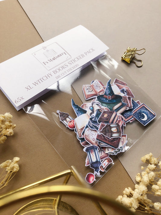 "65Pcs XL Witchy Books" Sticker Pack