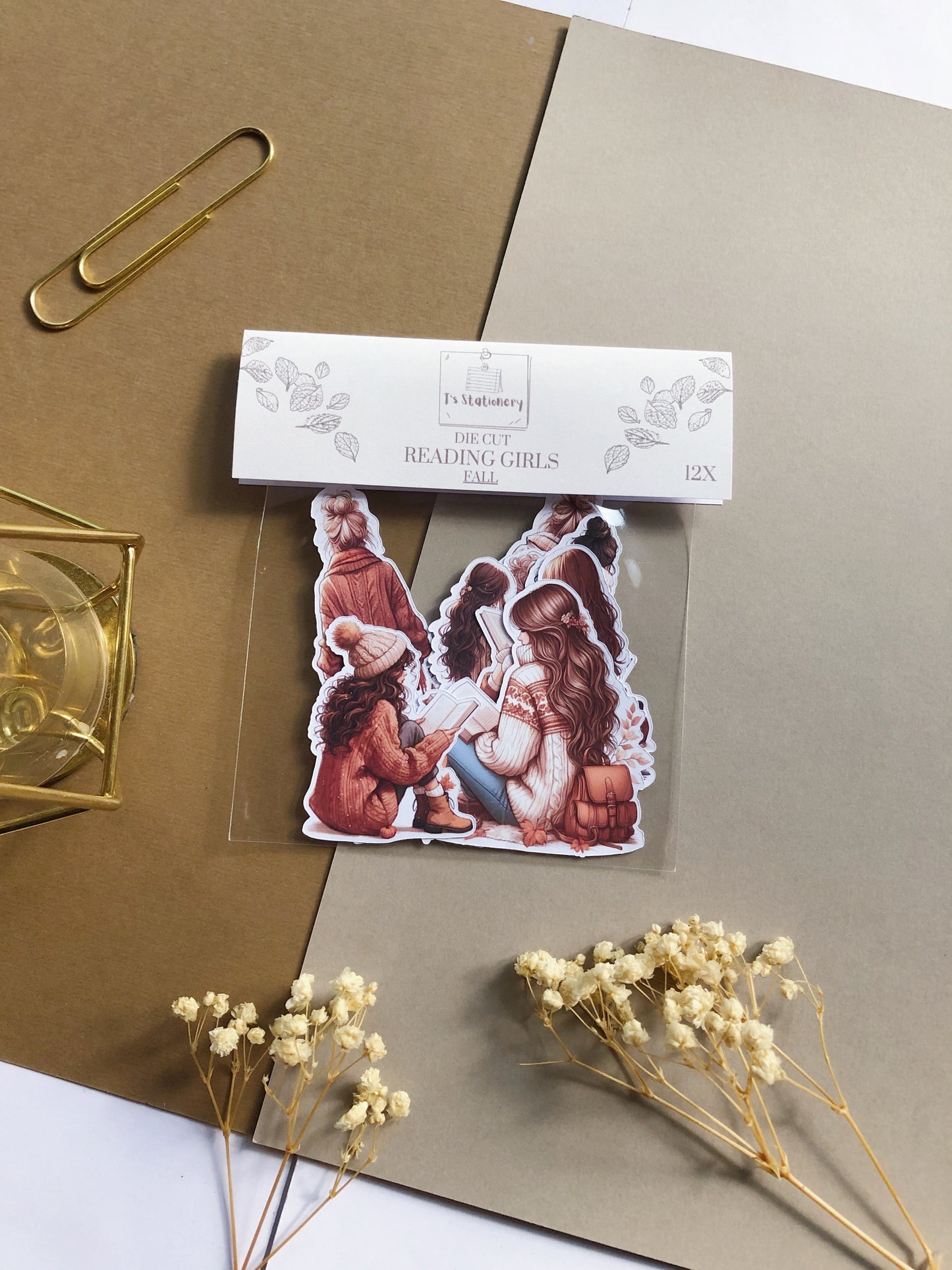 "12Pcs Autumnal Girls II" Die Cut Sticker Pack