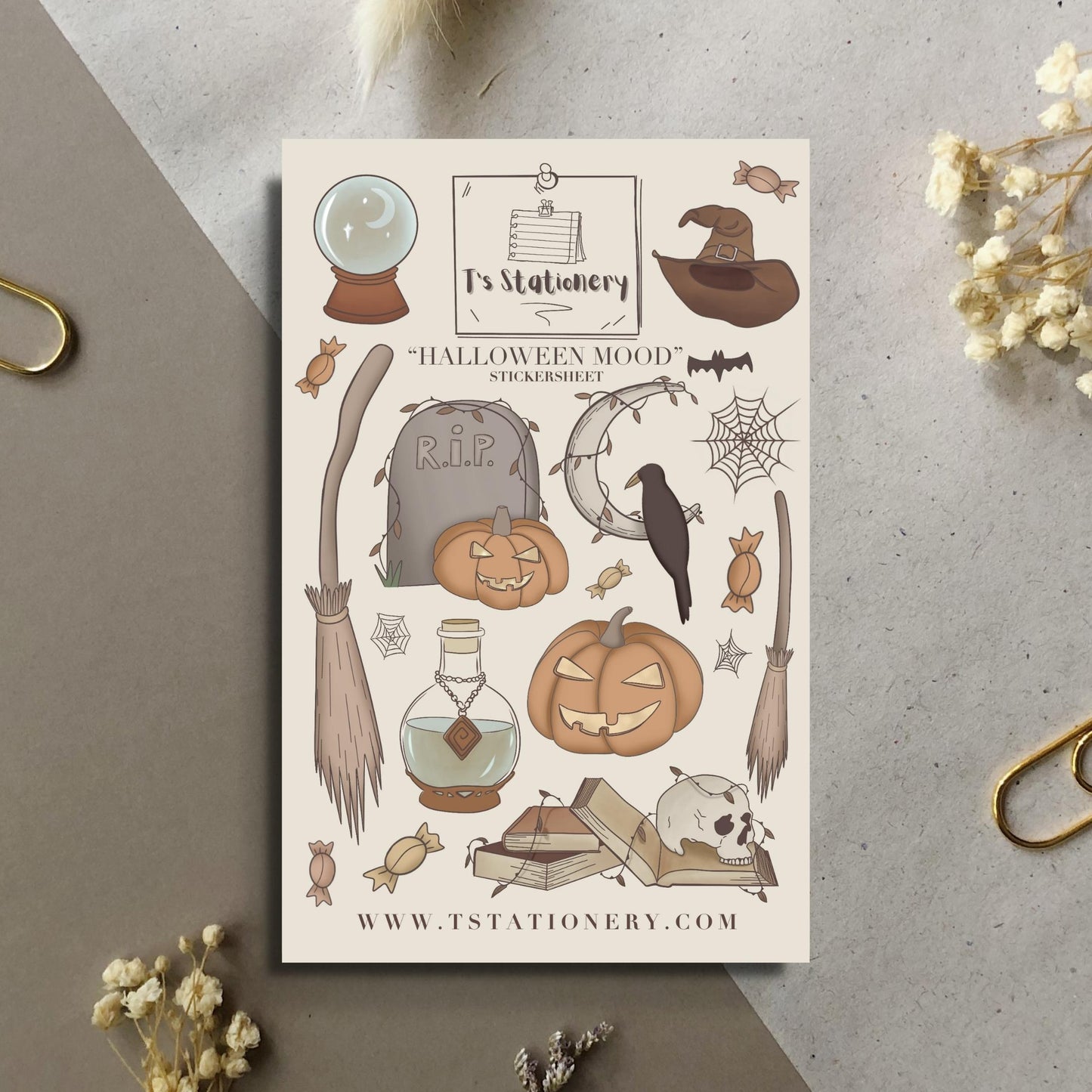 "Halloween Mood"  Sticker Sheet