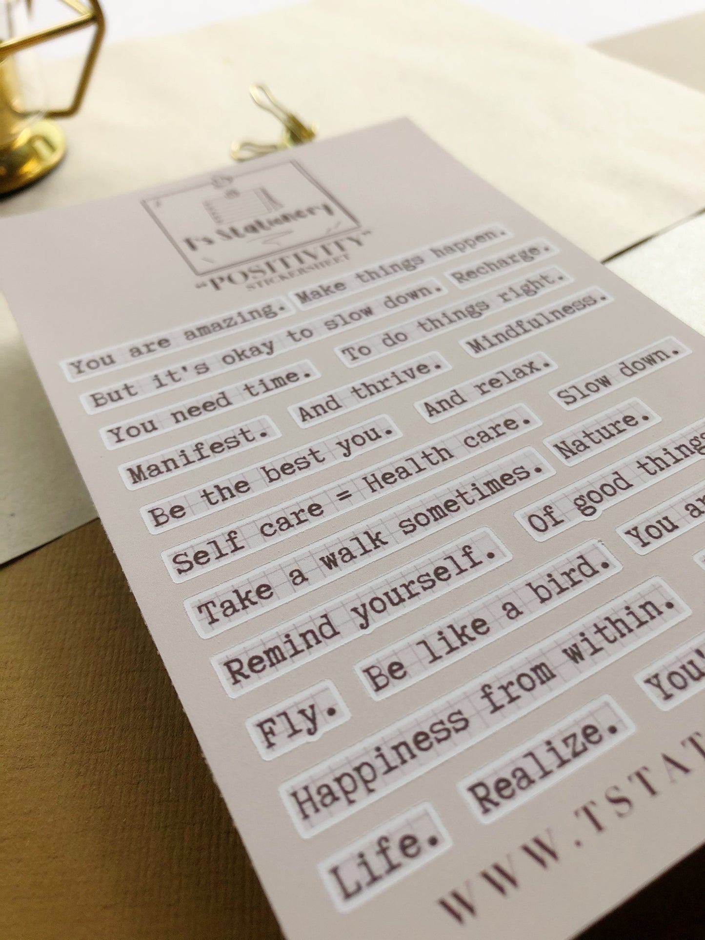 "Positivity" Sticker Sheet