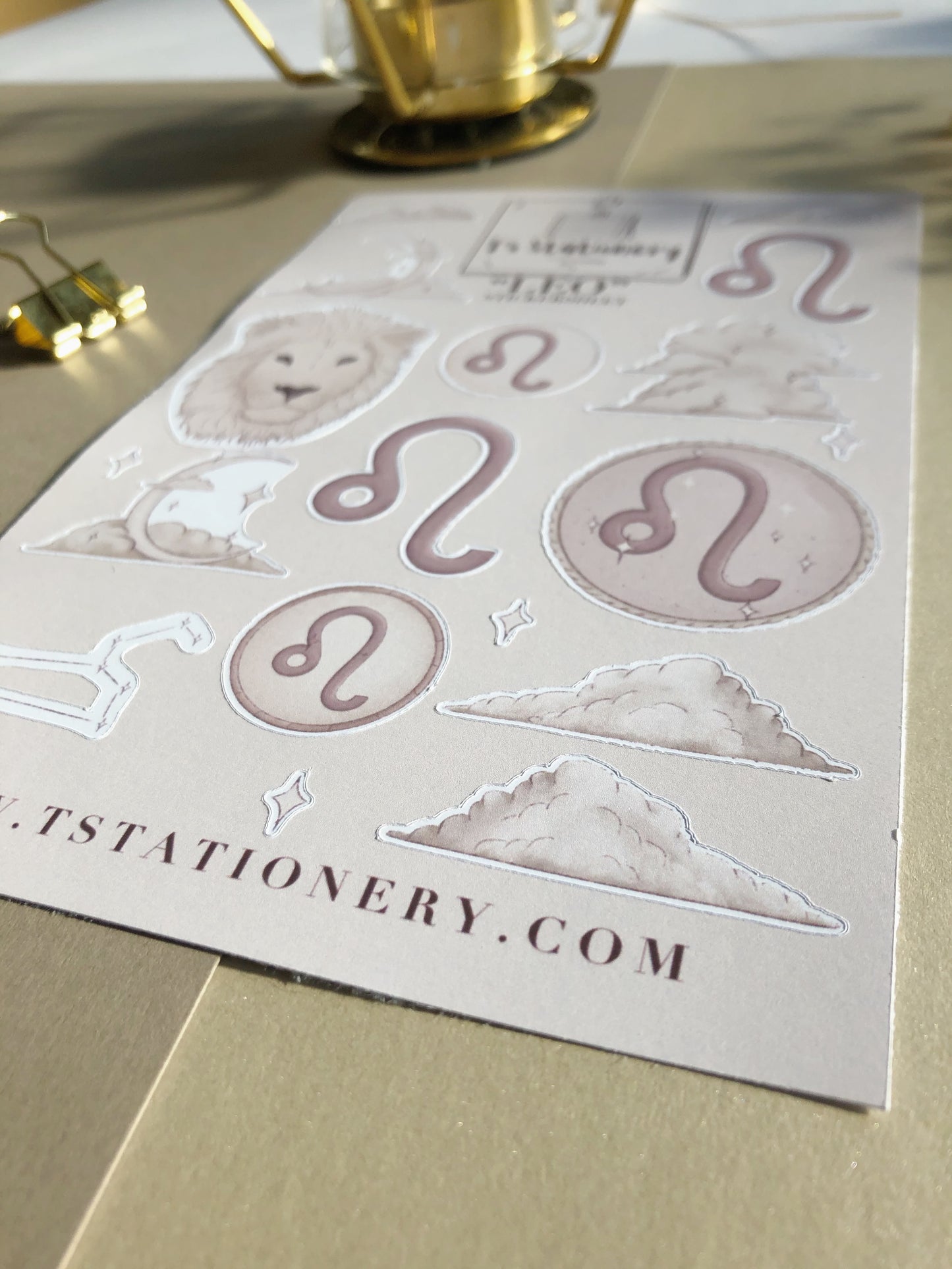 "Leo"  Sticker Sheet