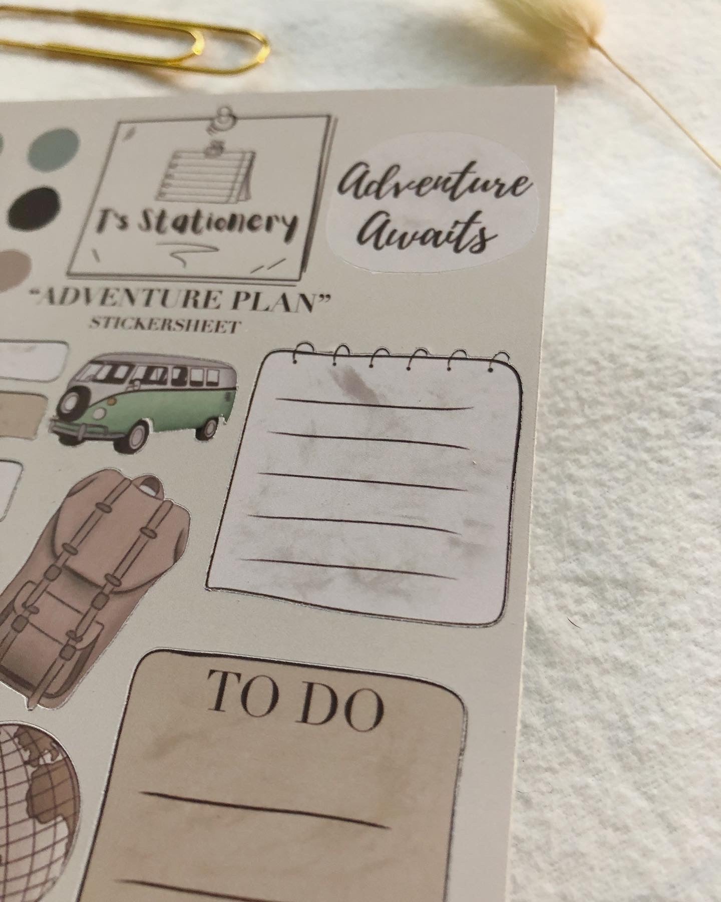 "Adventure Plan" Sticker Sheet